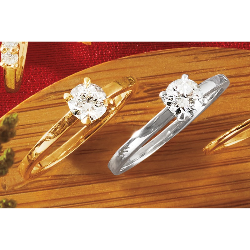 Sterling Lab-Created Diamond Round Solitaire Ring - .50 CTTW - MIDNIGHT VELVET CATALOG