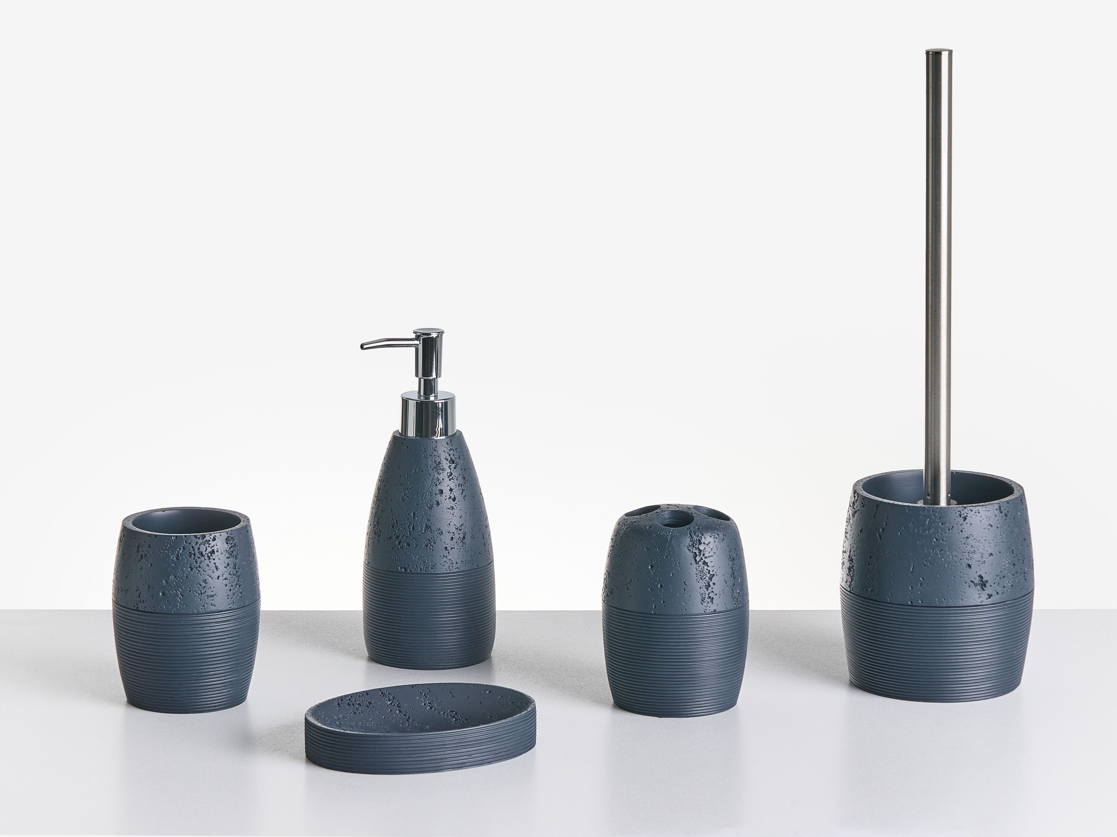 5-Piece Bathroom Accessories Set YARAPA Dark Blue