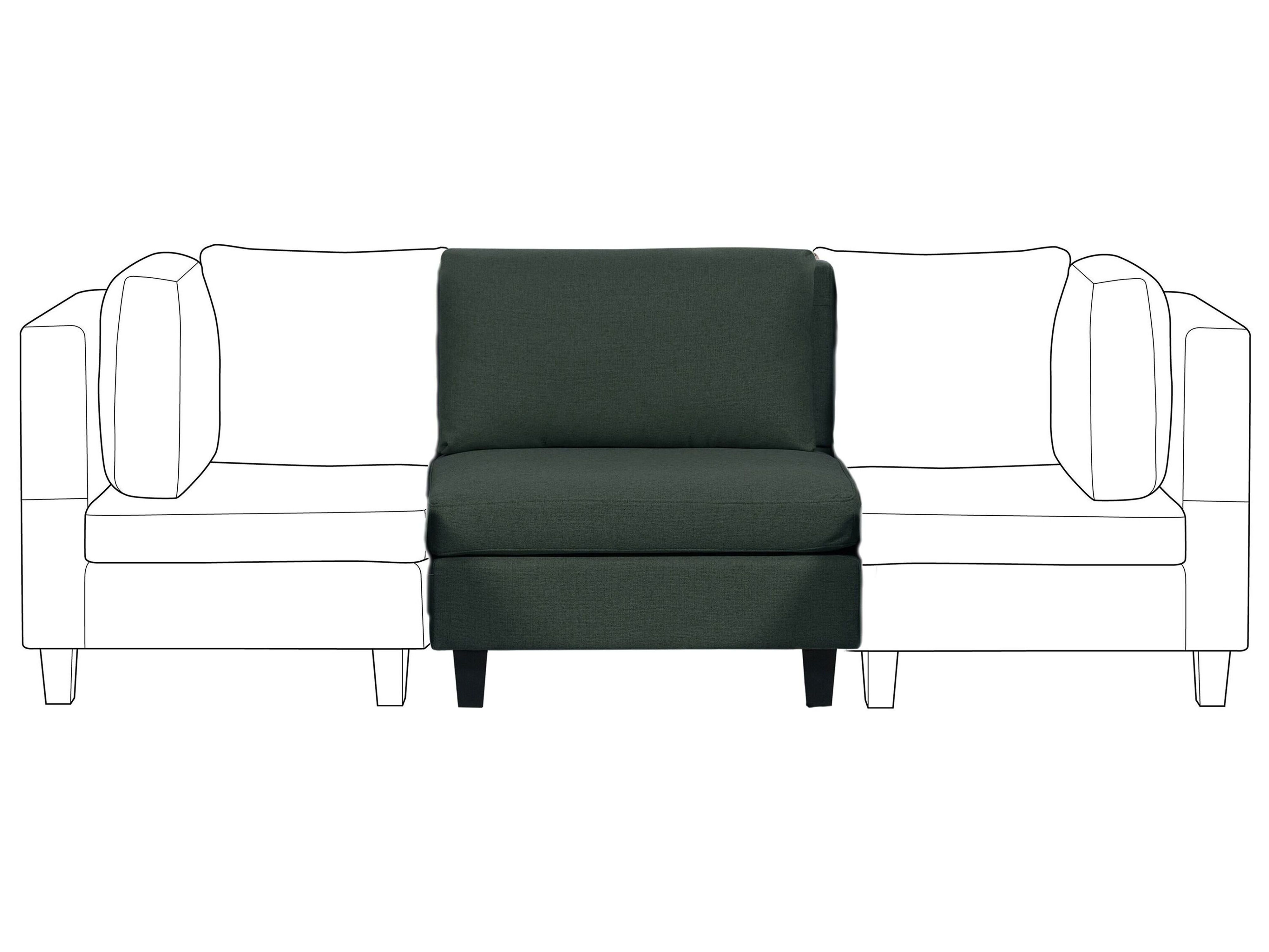 1-Seat Section UNSTAD Fabric Dark Green