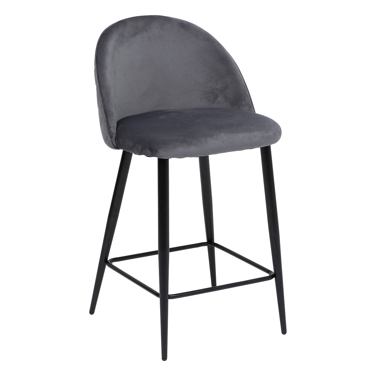 "Slano" bar chair Grey velvet