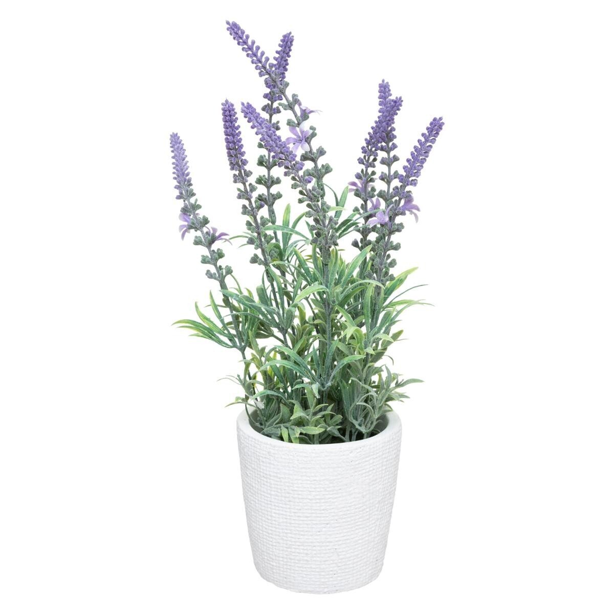 Artificial lavender Cement pot, H.36 cm