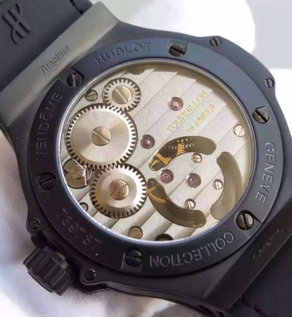 Replica Hublot Big Bang 44mm Vendome Real Tourbillon Black Black Gummy - Top club