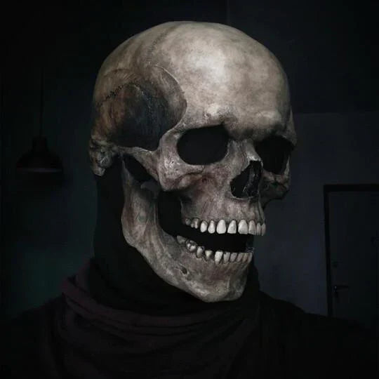 Realistisch Beweegbaar Schedelmasker van Hoogwaardig Latex voor Halloween en Themafeesten – Geschikt voor Hoofdomtrek 58-62 cm