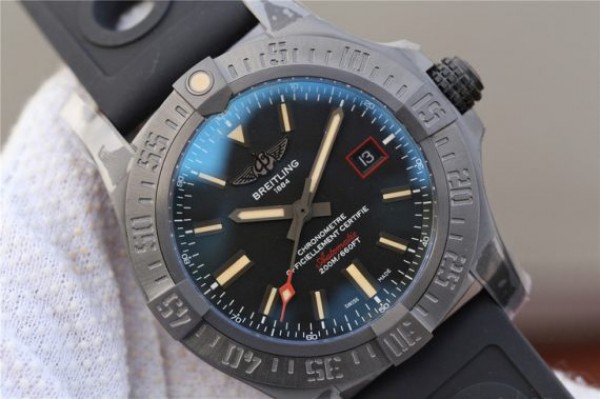 Replica Breitling Avenger BlackBird 44mm DLC GF Titanium Case Black Dial Rubber Strap A2824 - Top club