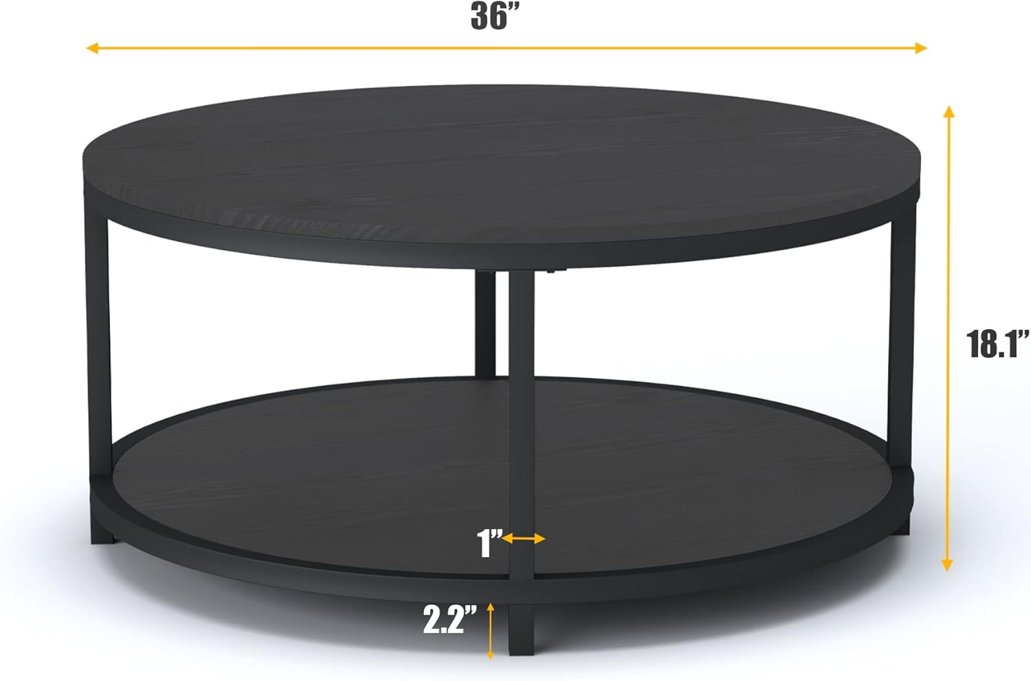 NSdirect Round Coffee Table, 36
