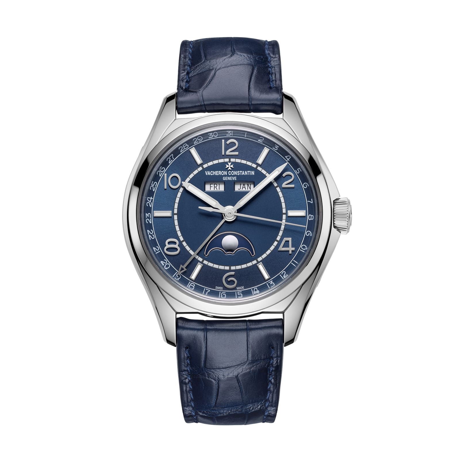 Replica Watches Fake Vacheron Constantin Fiftysix complete calendar 40 MM STEEL(1:1 replica) - Elite Watch Atelier