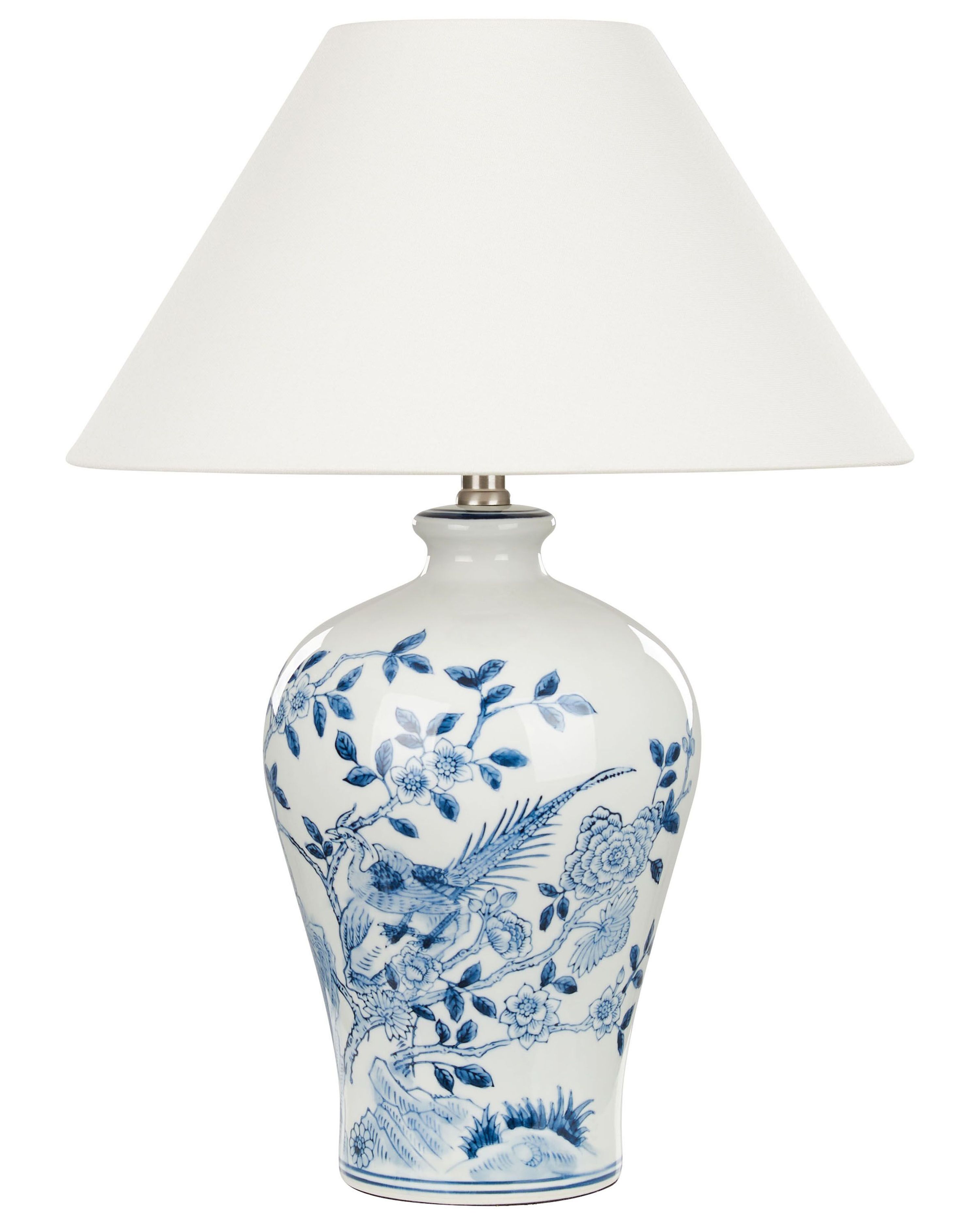 Table Lamp MAGROS Porcelain White/ Blue