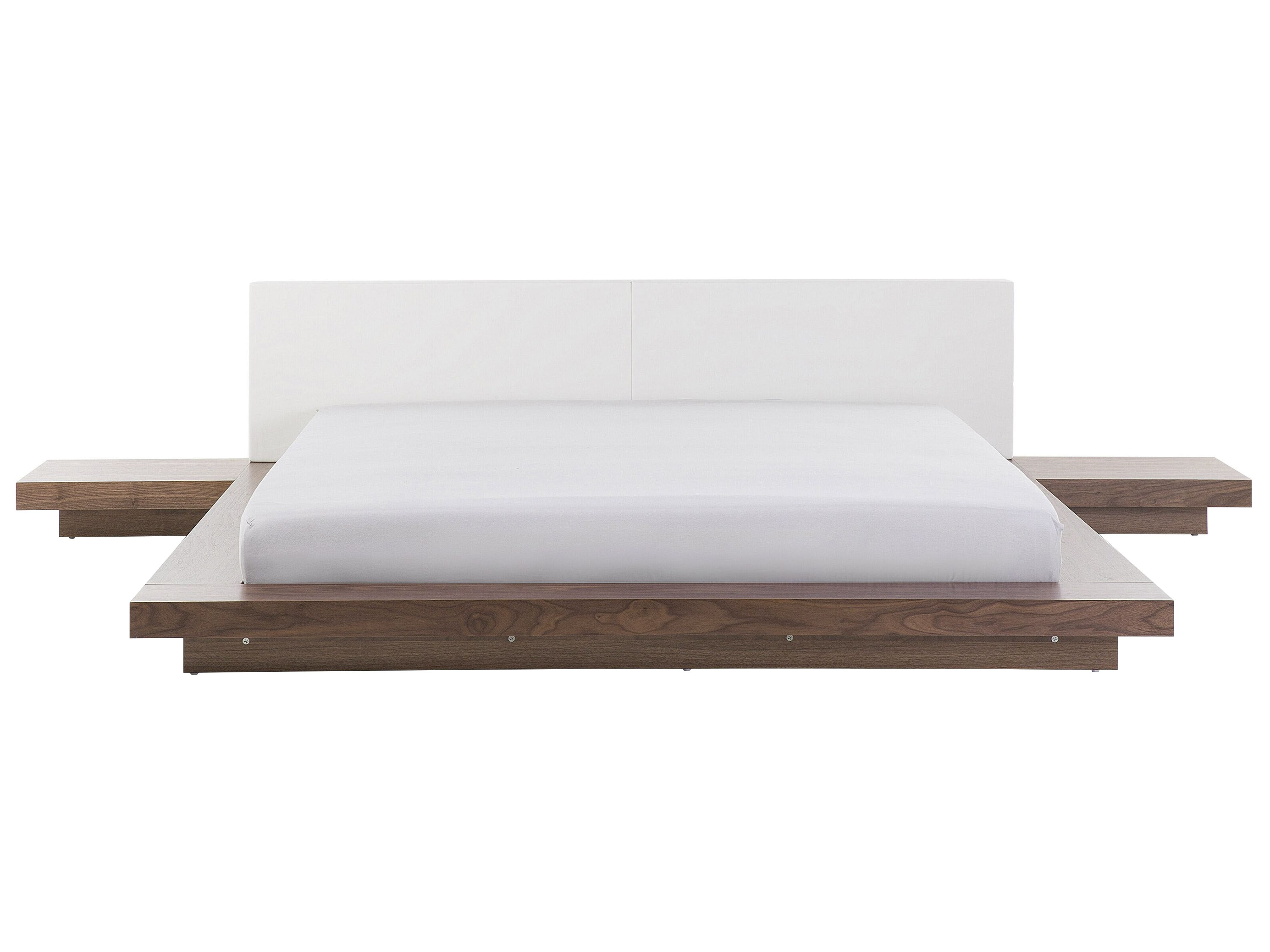 Waterbed Faux Leather ZEN 180 x 200 cm (EU Super King) Brown Ash Wood
