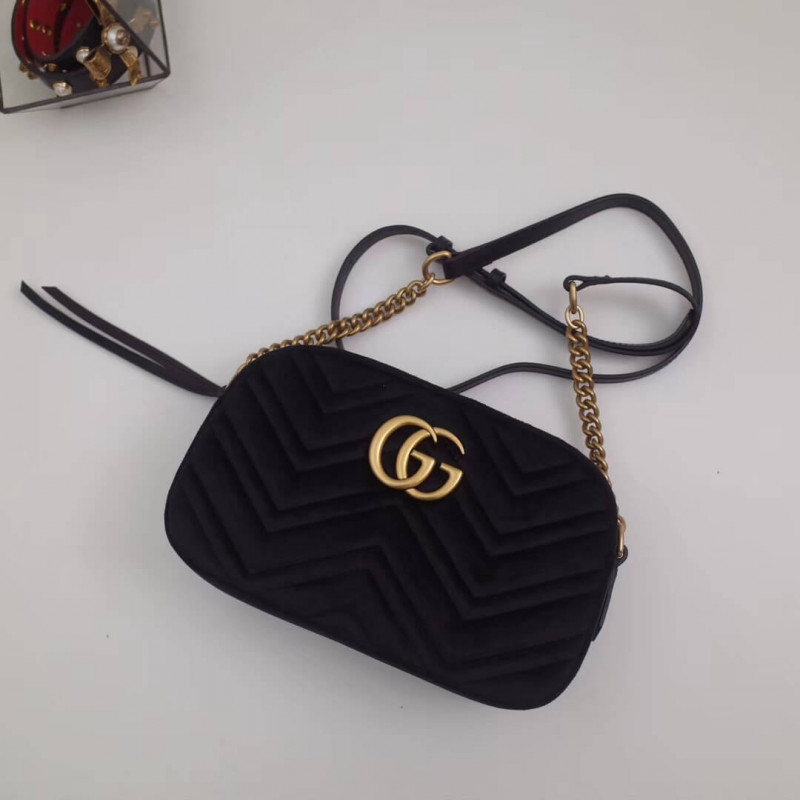 Replica Gucci Gg Marmont Velvet Small Shoulder Bag 4476321:1High-quality replica