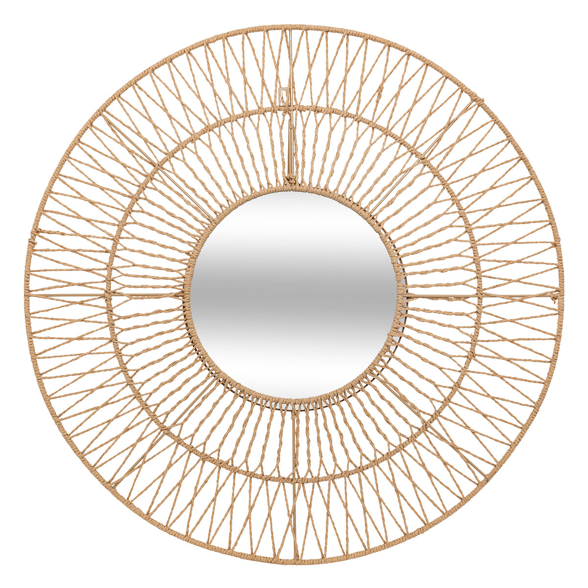 Rope mirror "Millie" Beige, H.75 cm