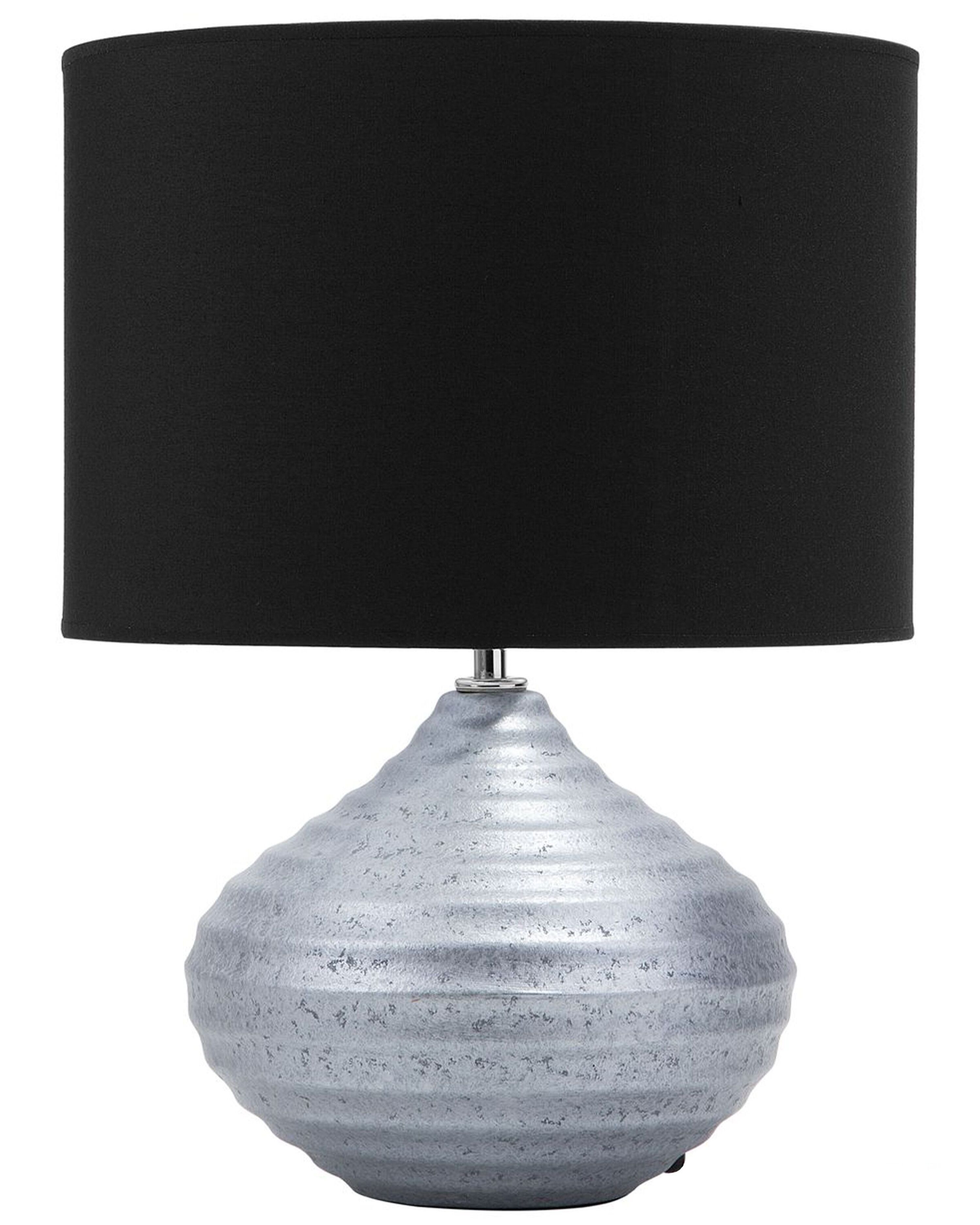 Table Lamp KUBAN Ceramic Silver
