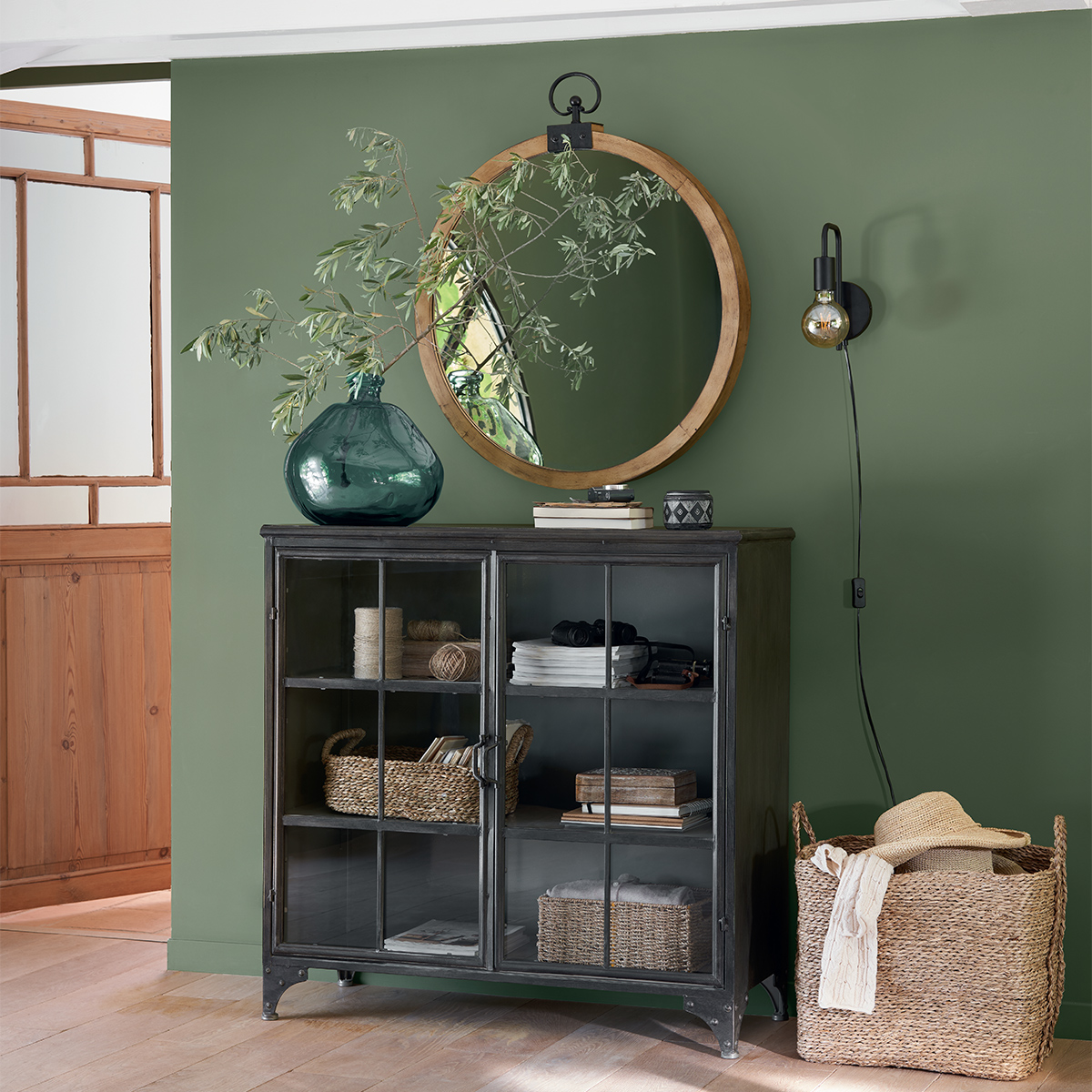 Mirror"Kiliane" Wood, D.74 cm