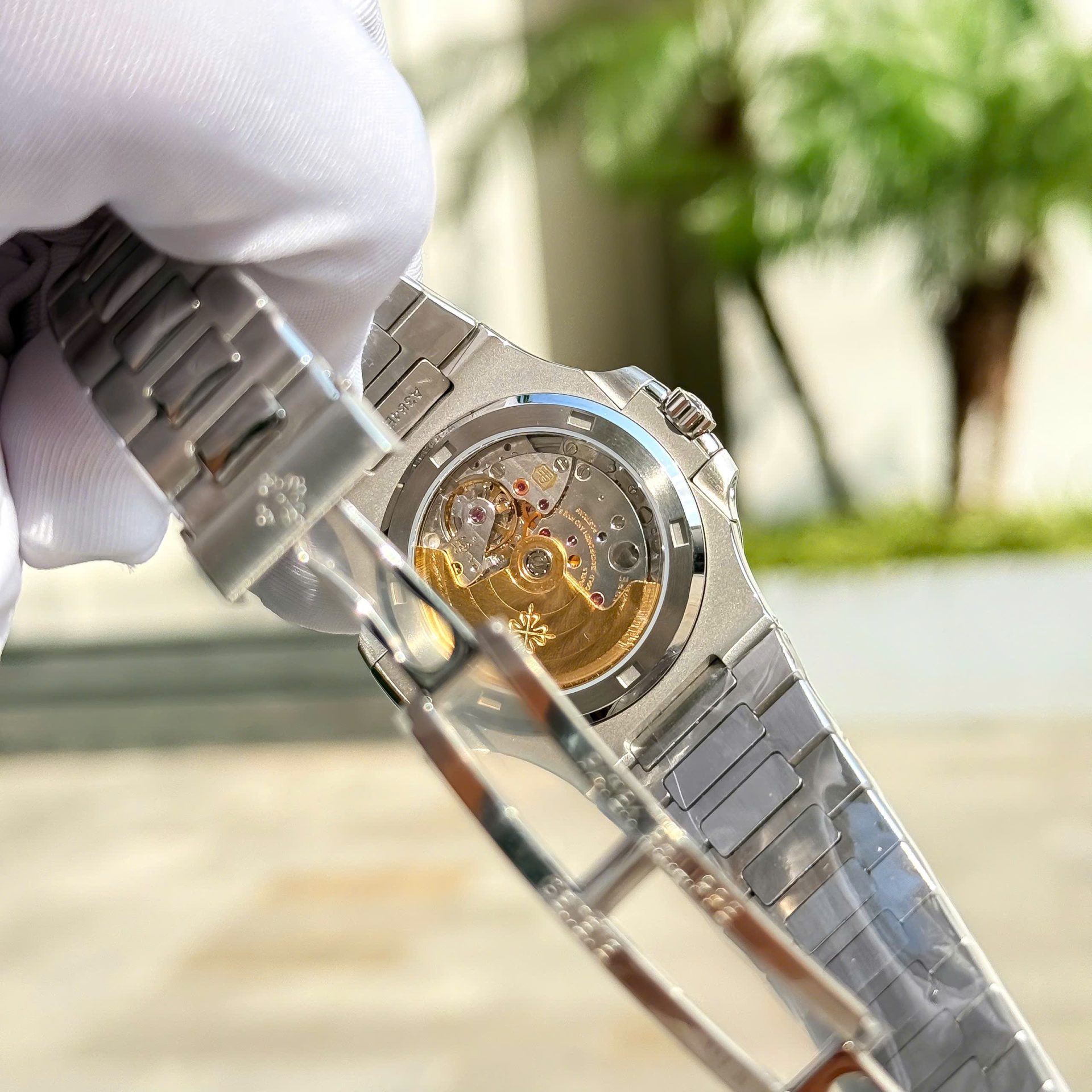 Patek Philippe Nautilus 5711 Clone Watches Green Dial Metal Wire Custom BBF Factory 40mm - Top club