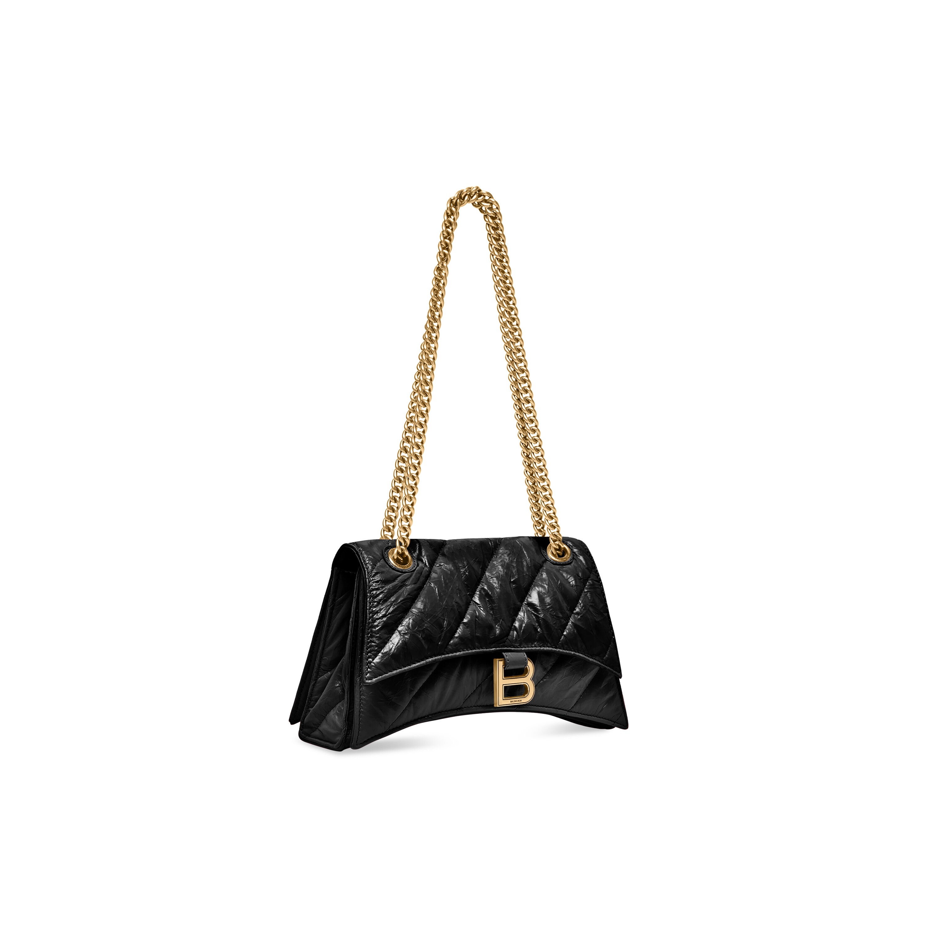 WOMEN'S CRUSH SMALL CHAIN BAG QUILTED IN BLACK - Replicaclubs