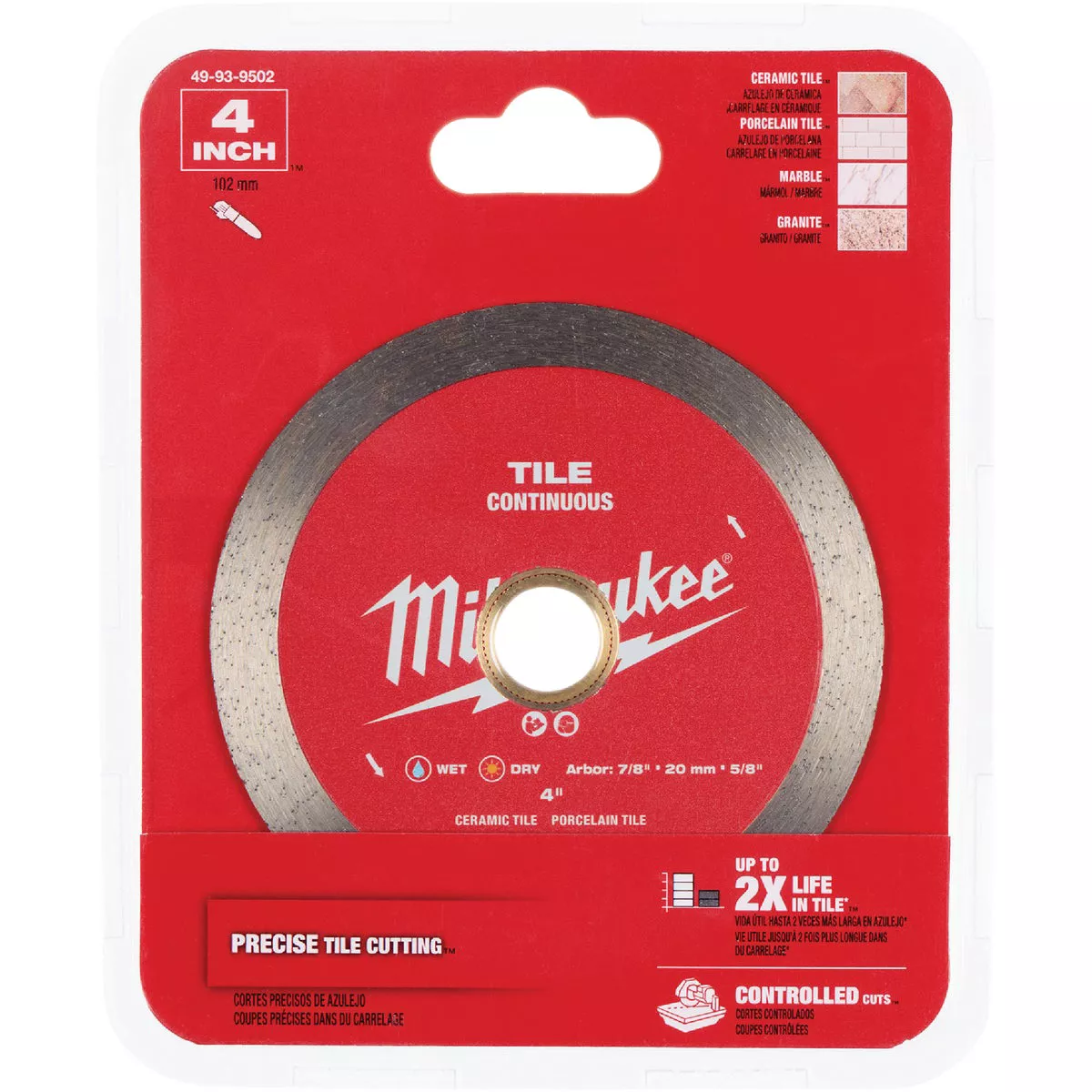 Milwaukee 4 In. Continuous Rim Tile Diamond Blade
