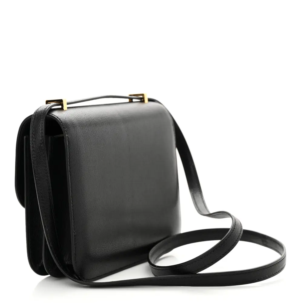 Hermès Black Chèvre Mysore Leather Constance 18 Rose Gold Hardware High-quality Replica1:1High-quality replica