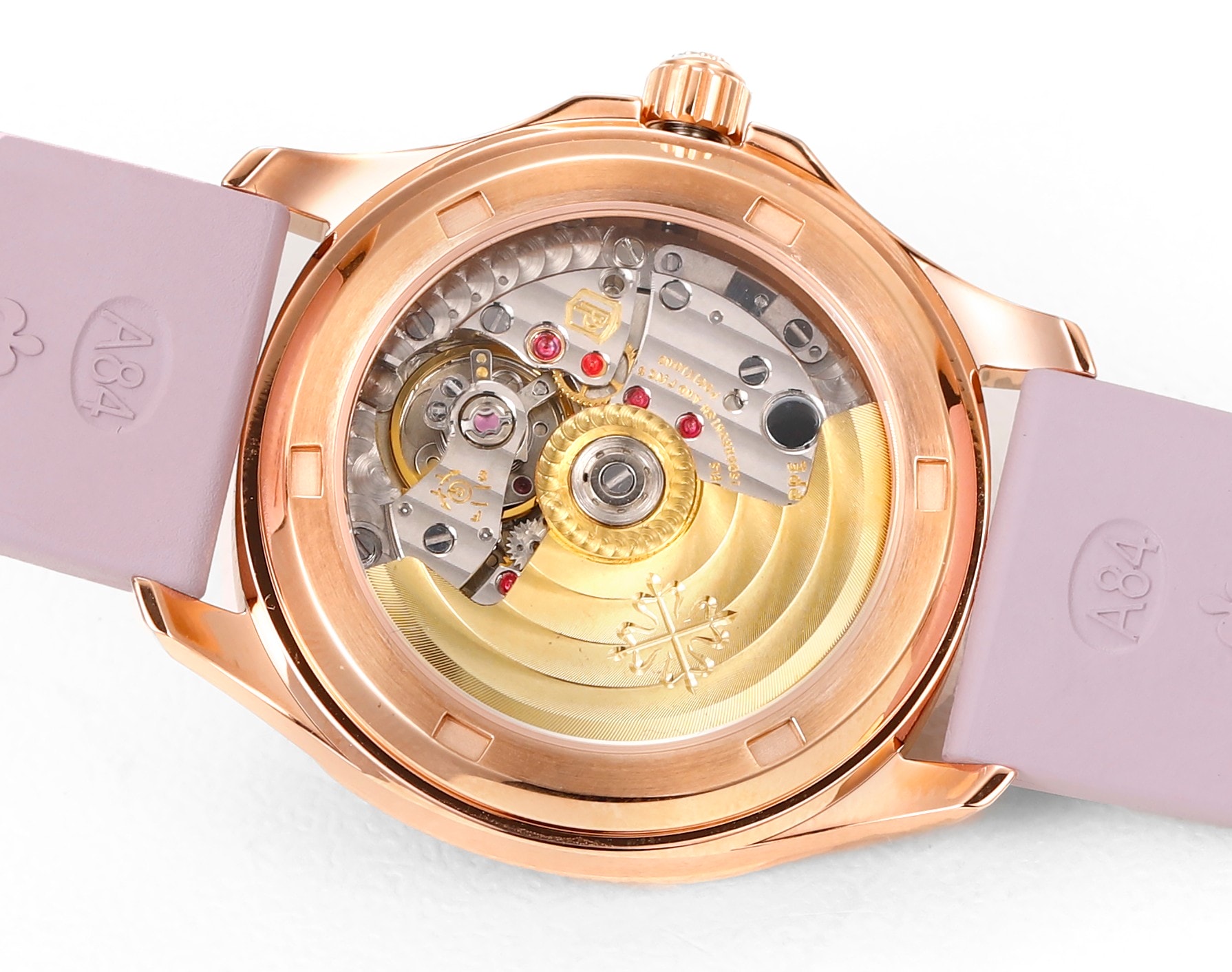 Fake Patek Philippe Replica Watch Aquanaut Luce Haute Joaillerie Rose Gold Diamonds Mother of Pearl Beige Diamond Dial 5072R-001 TC(1:1 replica) - Top club