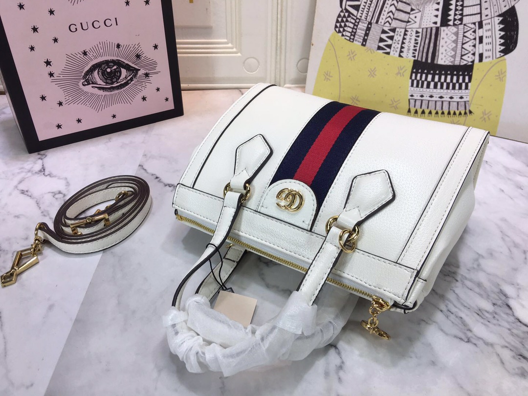 Replica Gucci Ophidia Small Tote Bag Black/White1:1High-quality replica