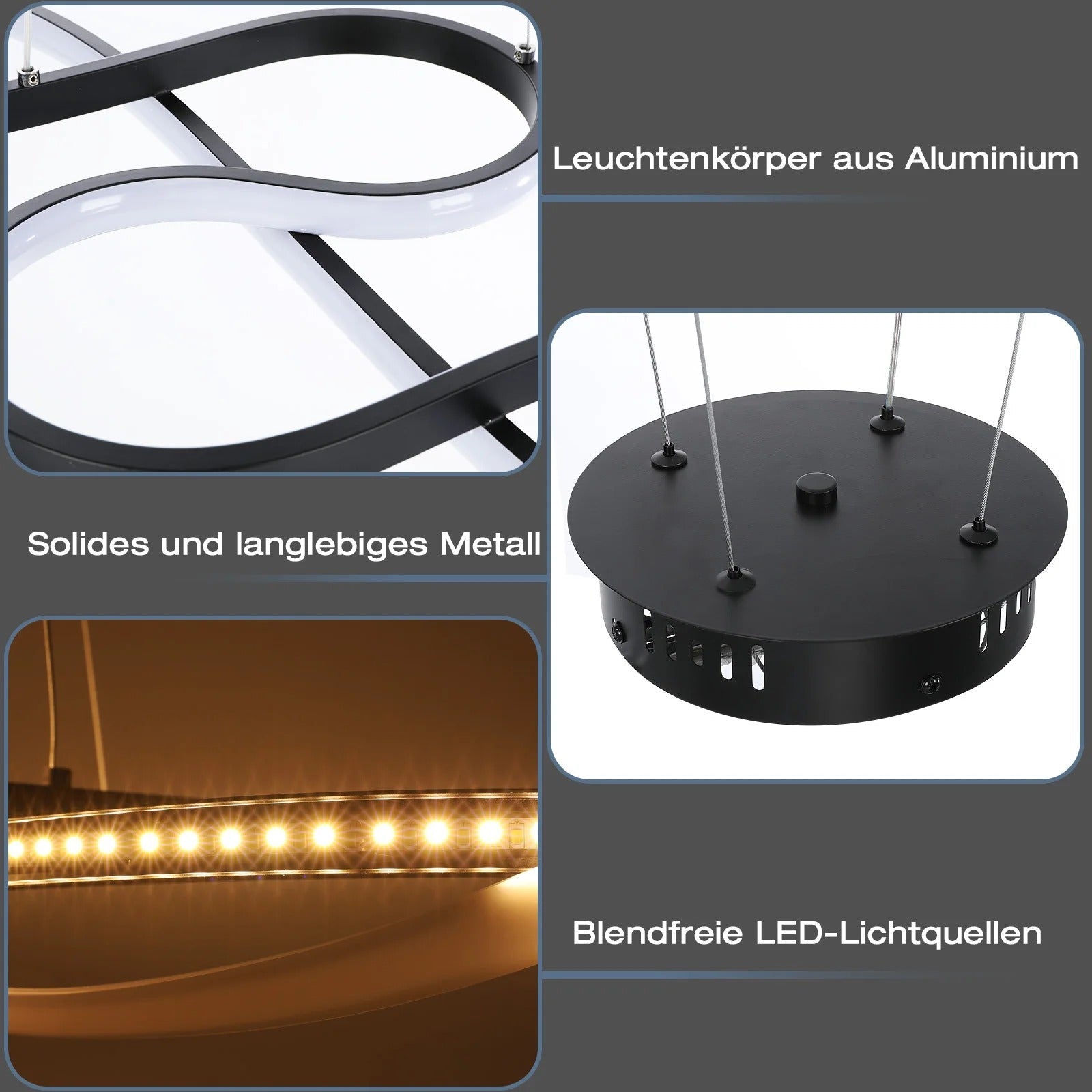 HaloLux – Stijlvolle LED Ringenlamp, Volledig Verstelbaar en Dimbaar