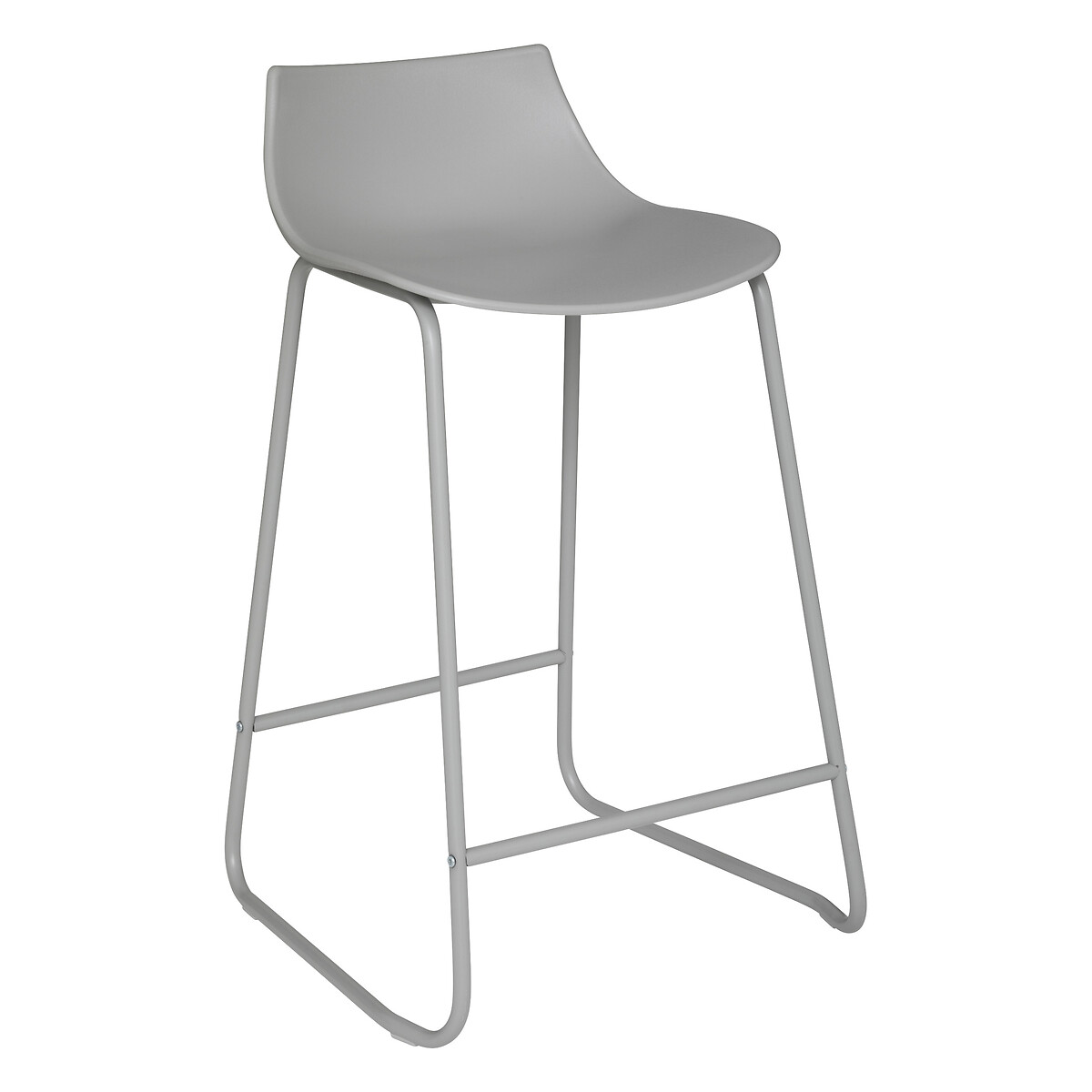 Bar stool "Otac" Leather effect, Grey