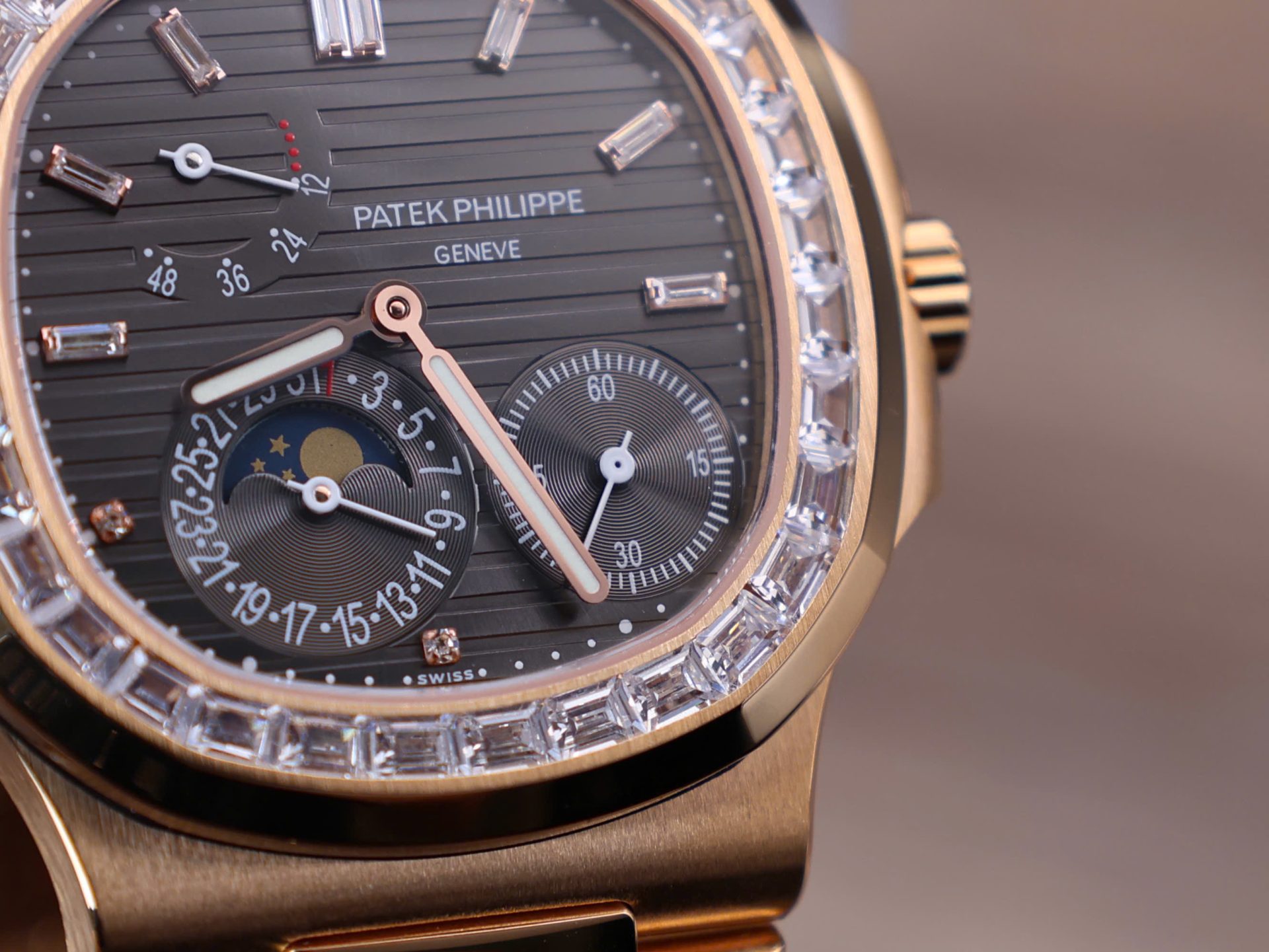 Patek Philippe Nautilus 5724R Replica Watch Custom Gold Wrapped GR Factory 40mm - Top club