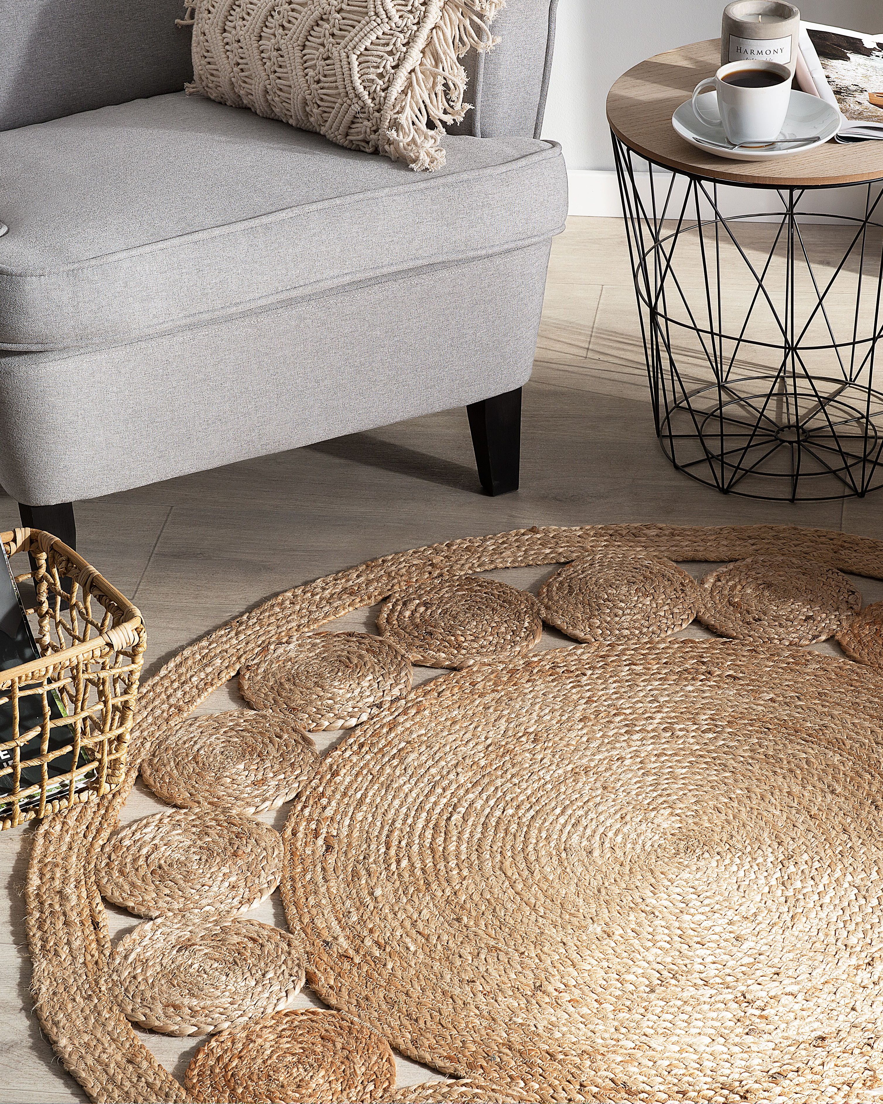 Rug AHLAT Beige ø 120 cm Jute