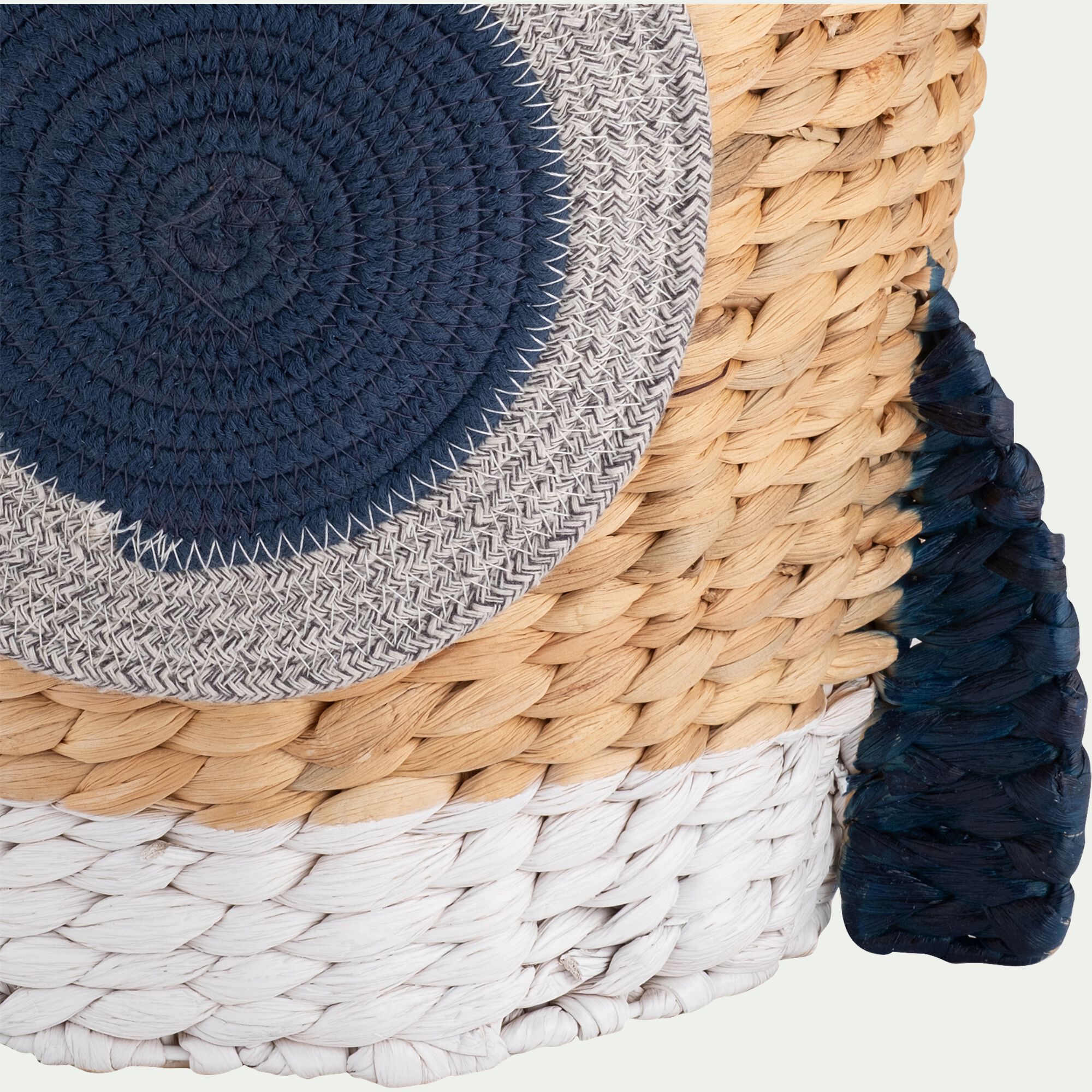 ORION - Panier à linge maison en jacinthe d'eau H56cm - naturel