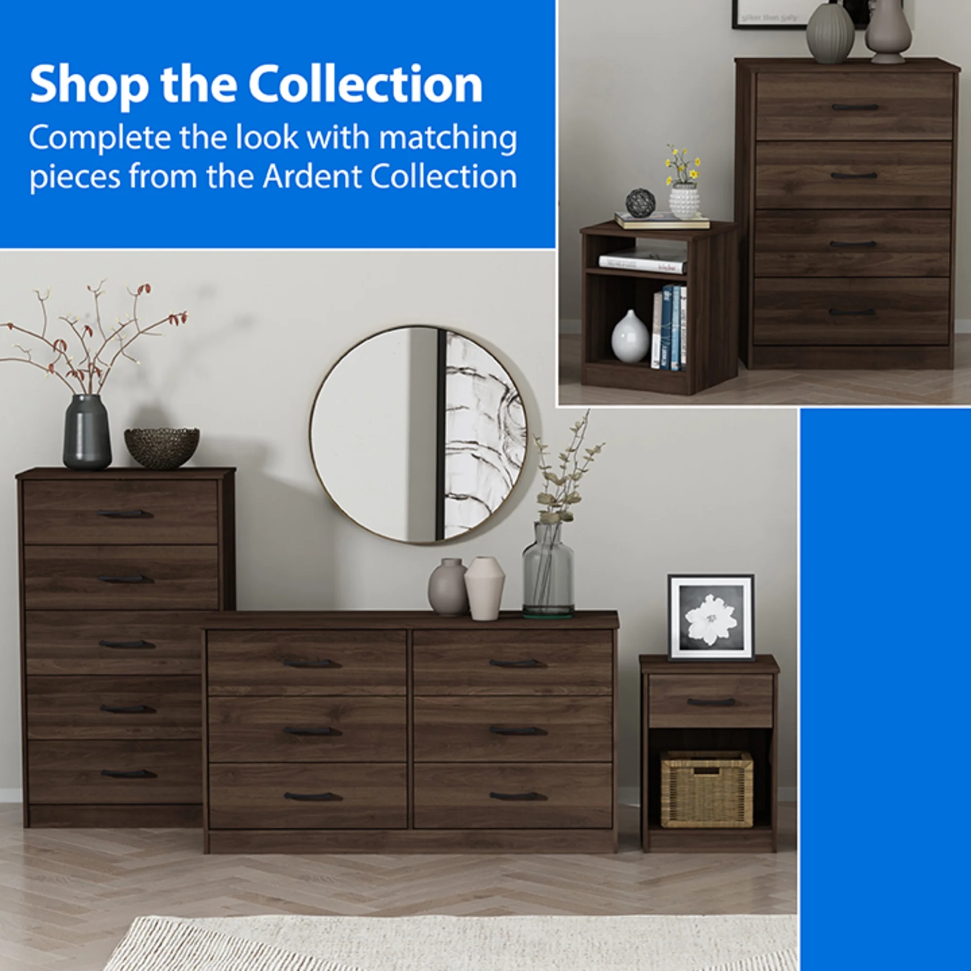 Mainstays Ardent 6 Drawer Dresser, White - Image 36