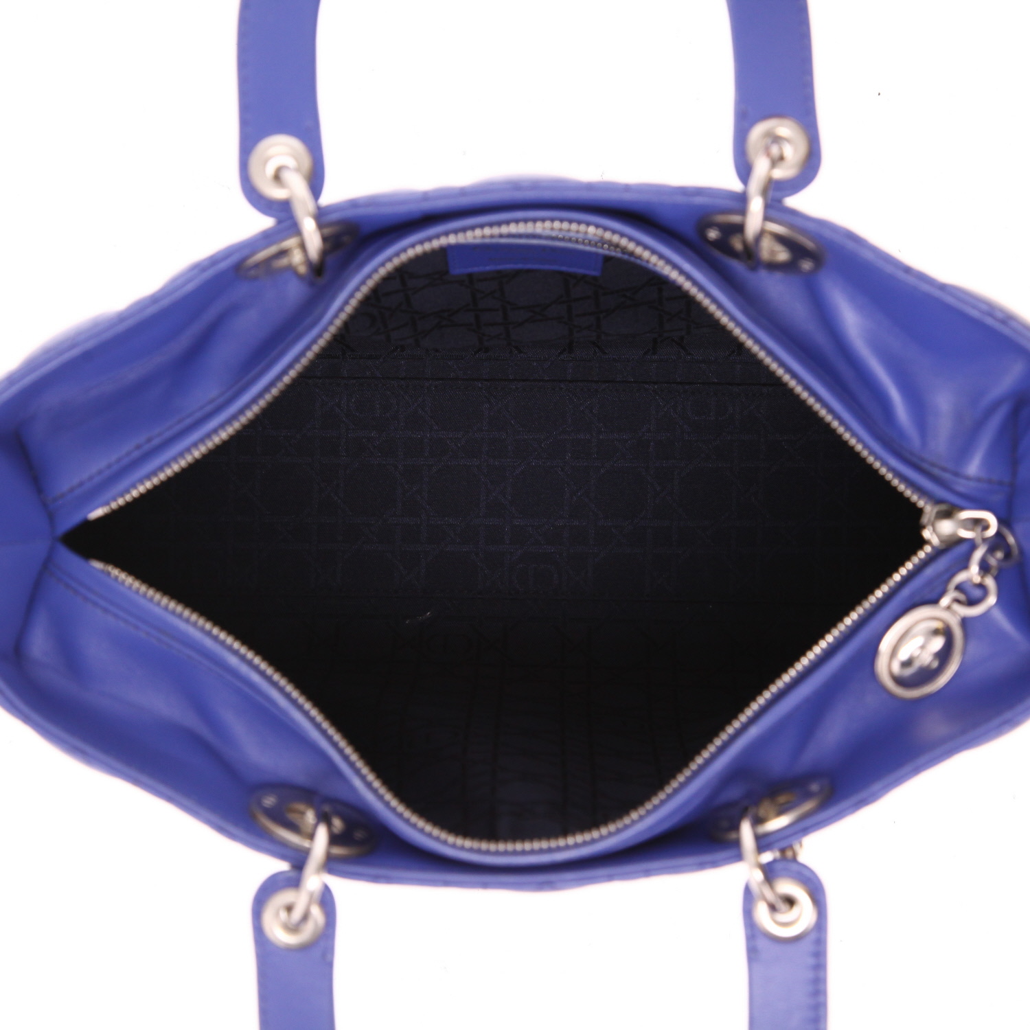 Dior Lady Dior handbag in blue leather cannage1:1High-quality replica