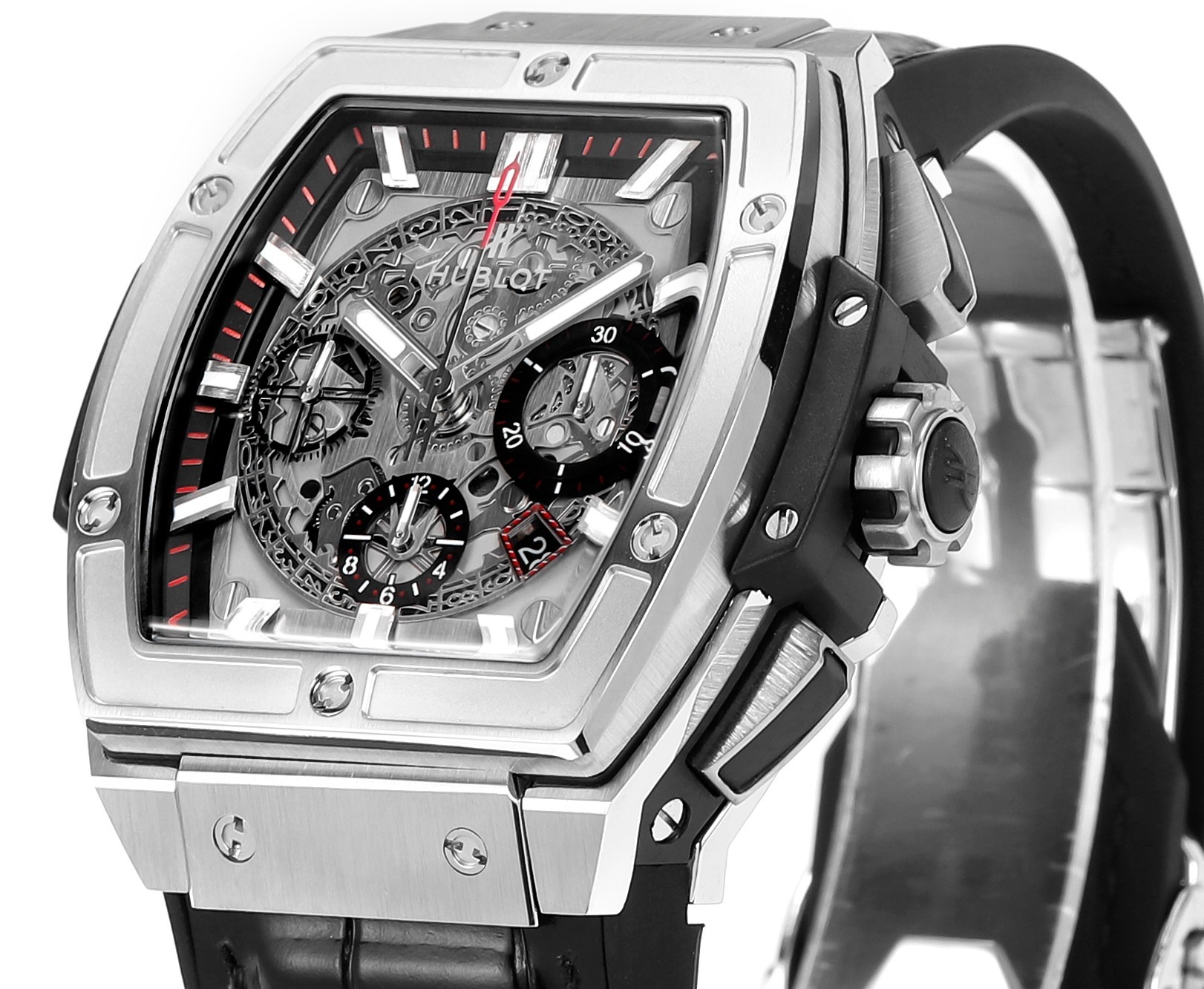 Hublot SPIRIT OF BIG BANG Chronograph, 45 mm Textured rubber strap(1:1 replica) - Top club