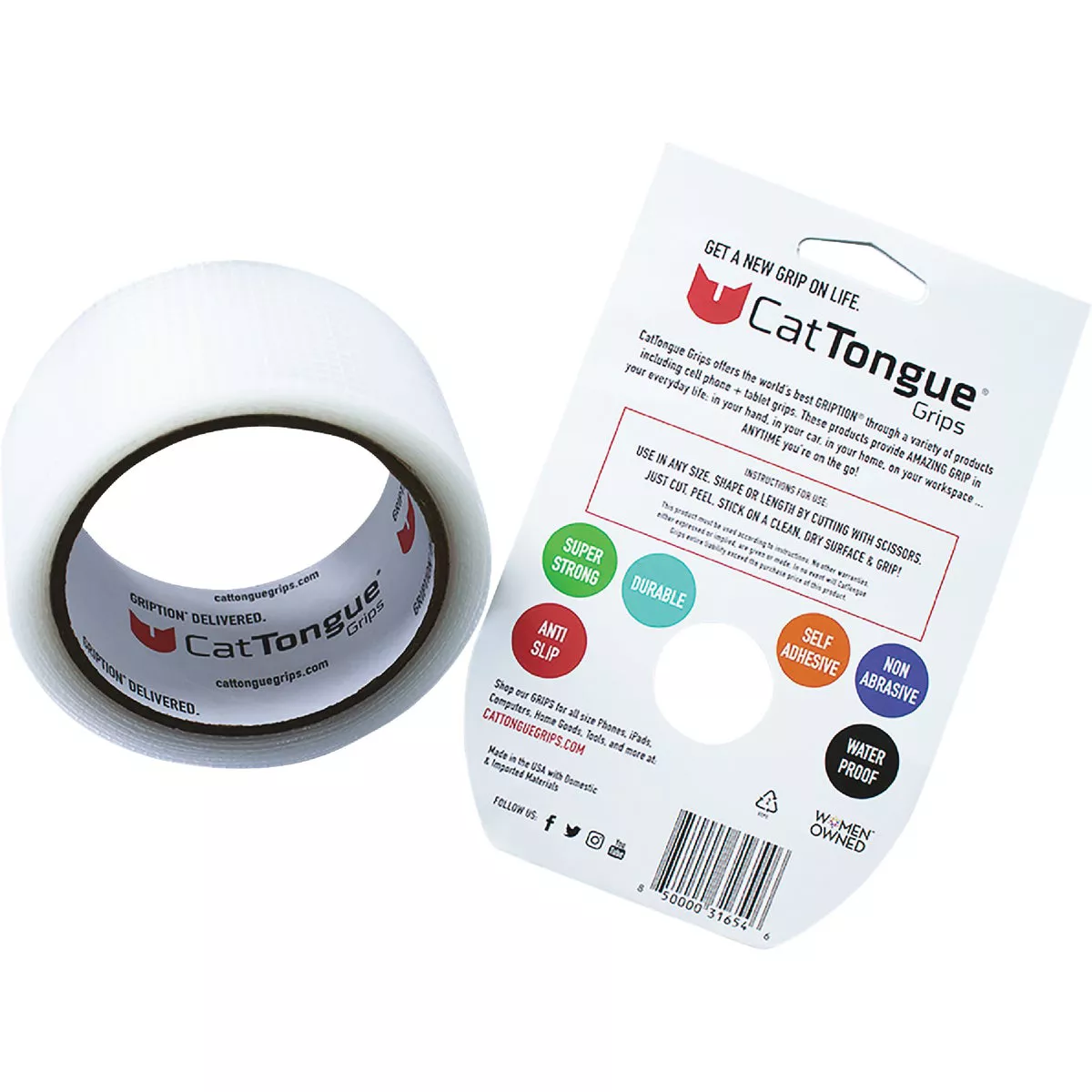 CatTongue Grips Gription 10 Ft. Clear Non-Abrasive Anti-Slip Roll