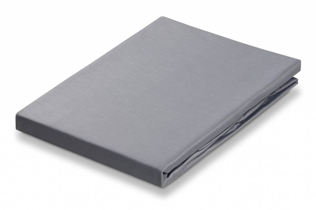 Satin Soft Hoeslaken Steel Grey   180 x 200 cm   Grijs   Satijnkatoen