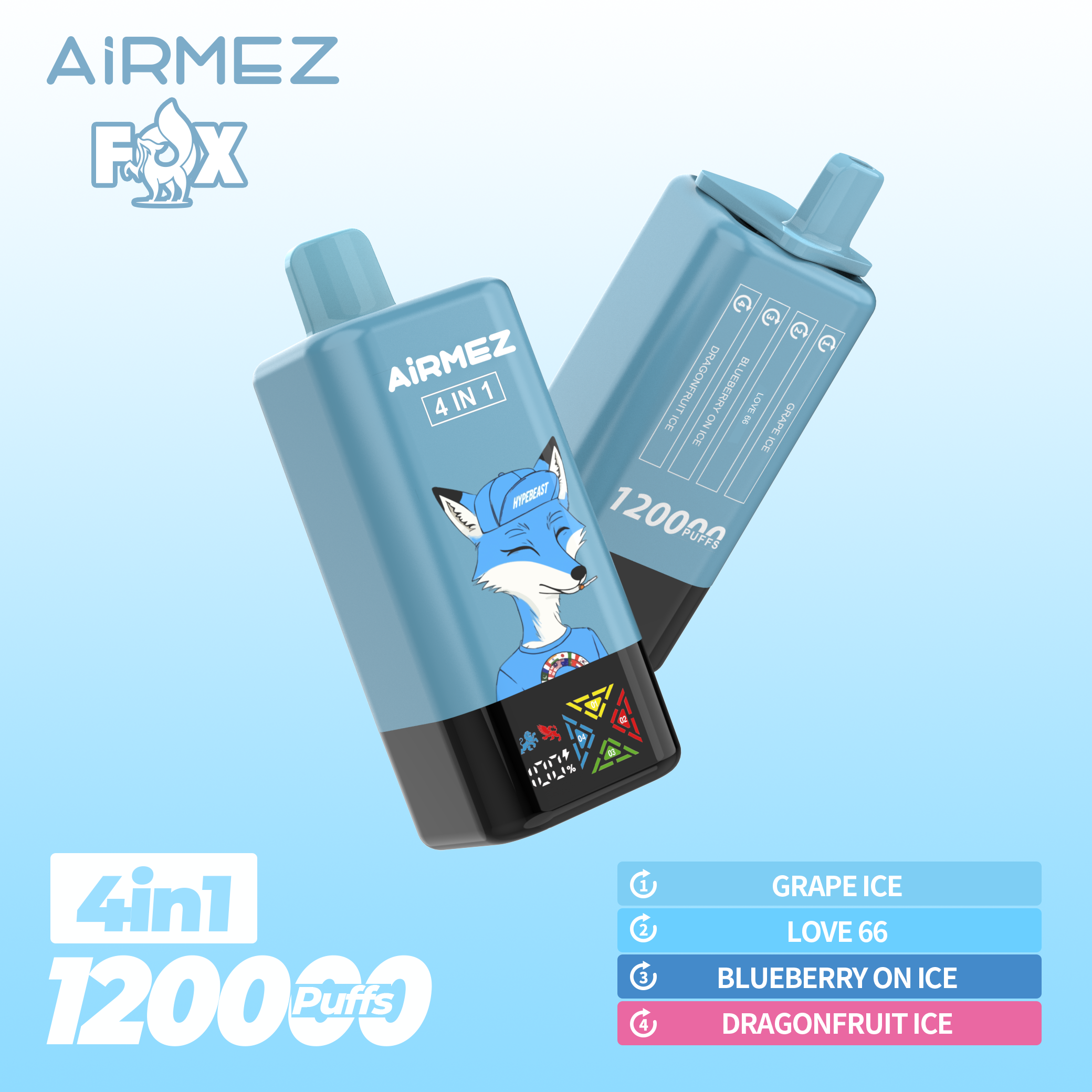 Airmez FOX 4-in-1 120000 Puffs – Quad Flavor Beast
