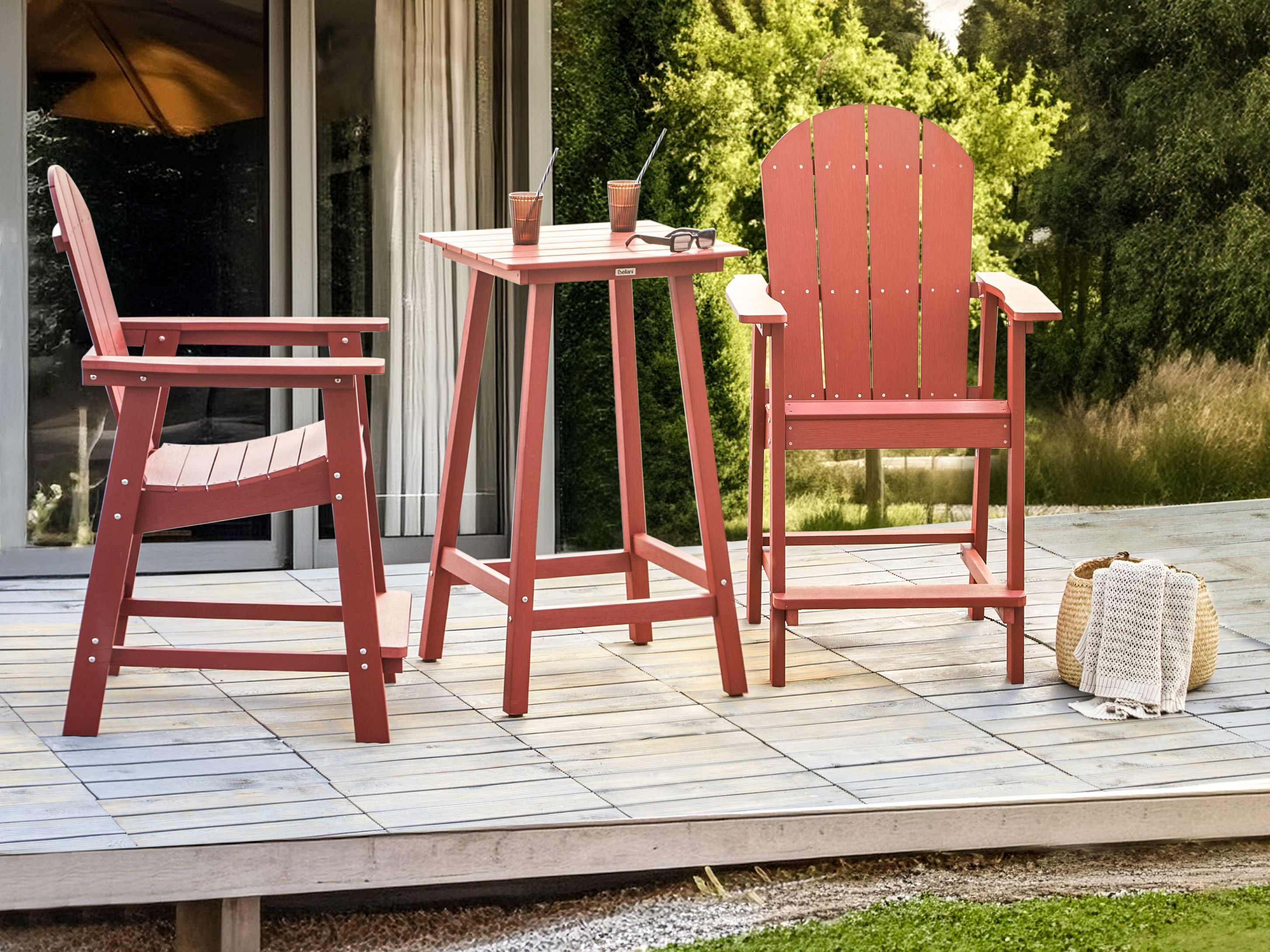 Bistro Set ADIRONDACK Red