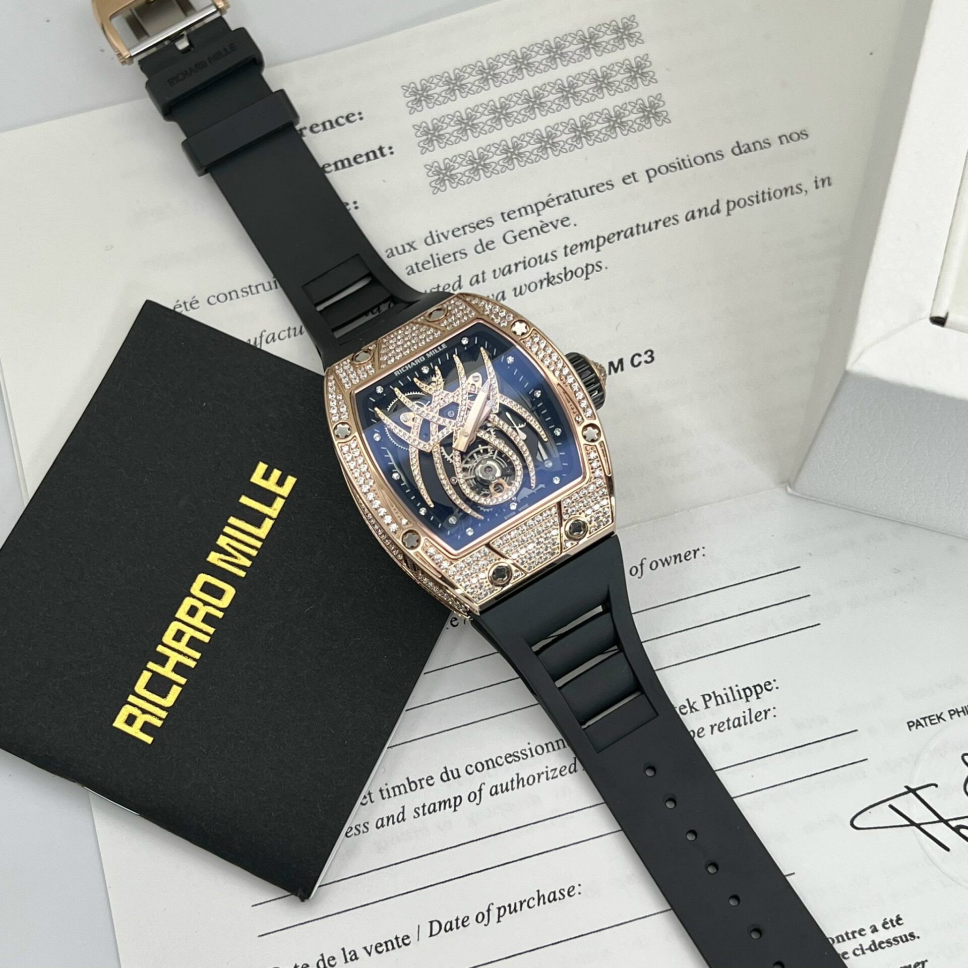 Richard Mille RM 19-01 Rose Gold With Diamonds Replica 11 Watch Spider 42MM - Top club