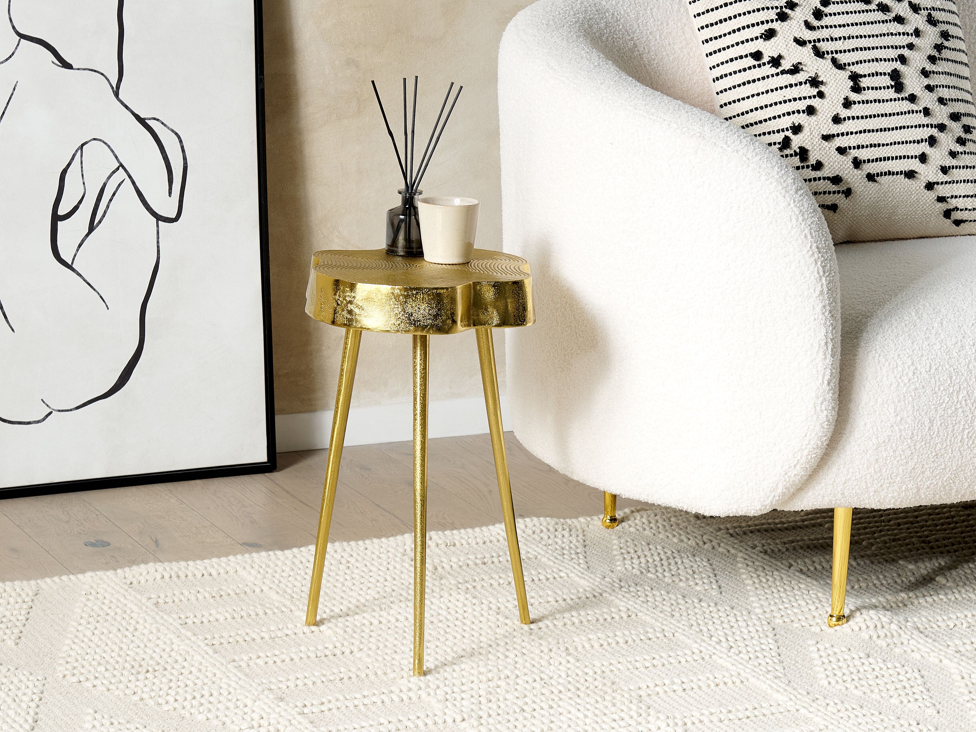 Side Table TAUPO Metal Gold