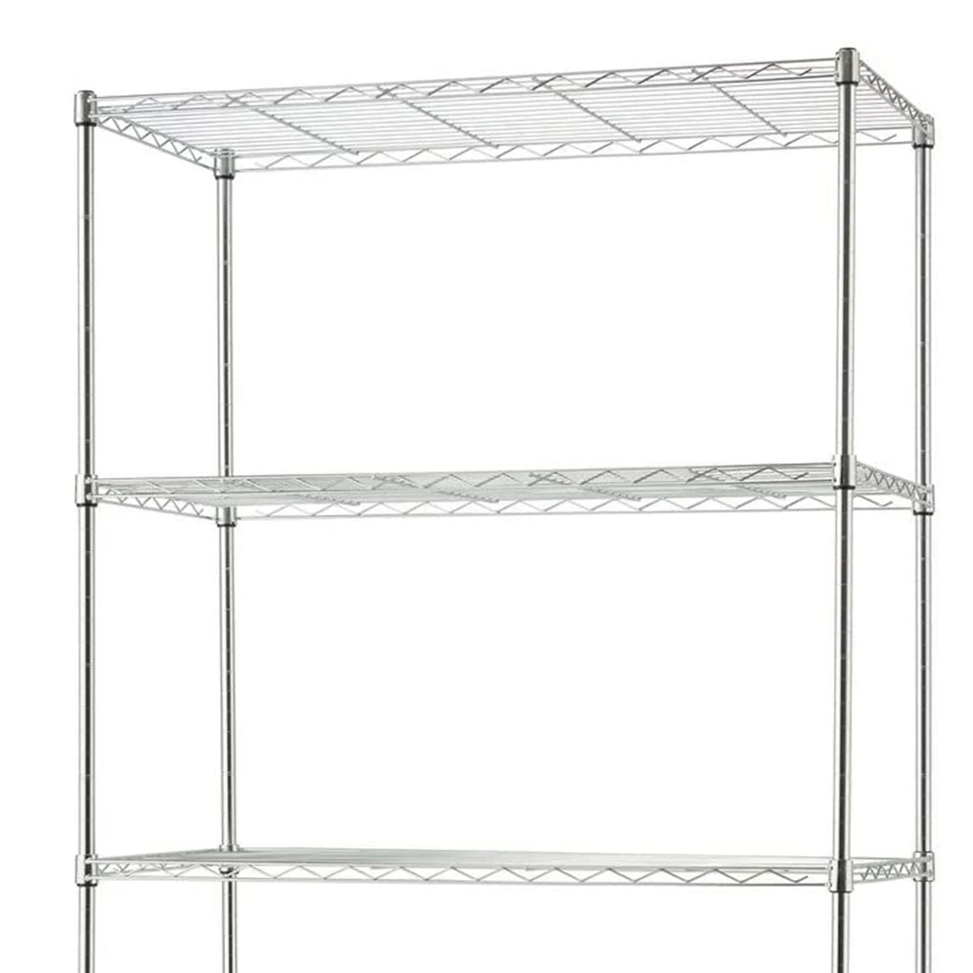 TRINITY BASICS EcoStorage 5 Tier Adjustable Wire Shelving w/ Wheels, Chrome
