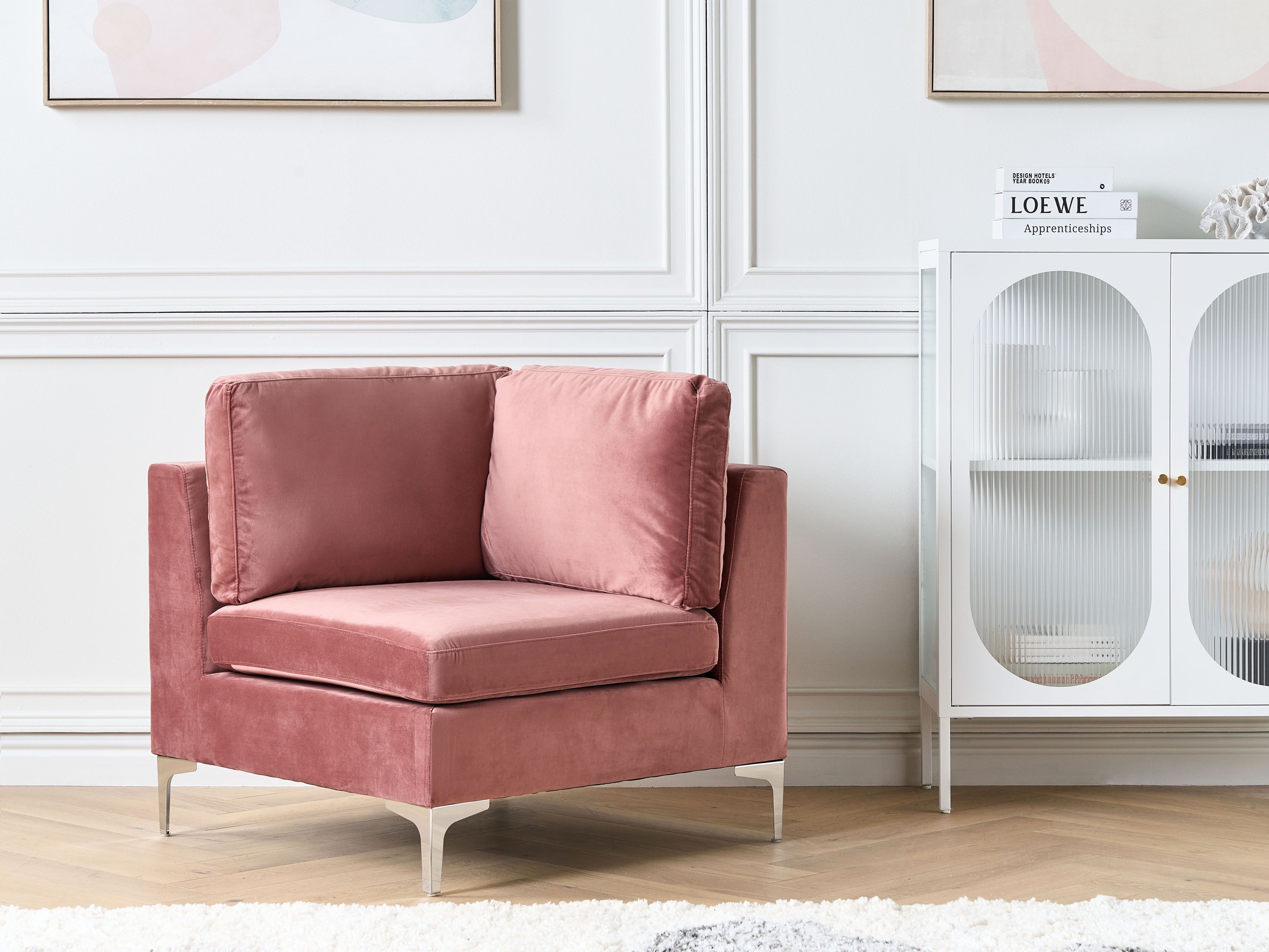 Corner Seat EVJA Velvet Pink