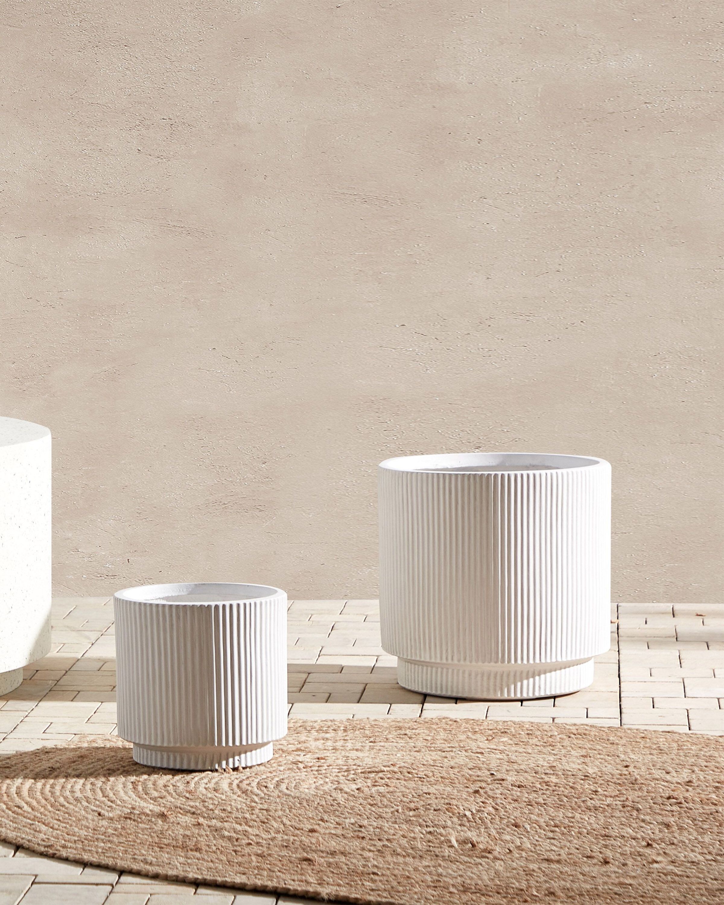 Plant Pot DARIA 37 cm Off-White