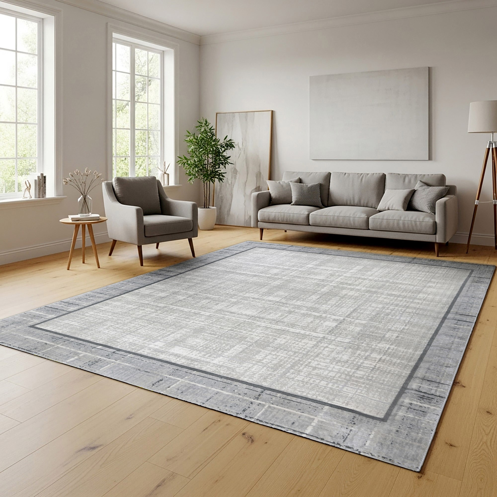 Eden Area Rug,  Adelle Gray, 7’10” x 10’