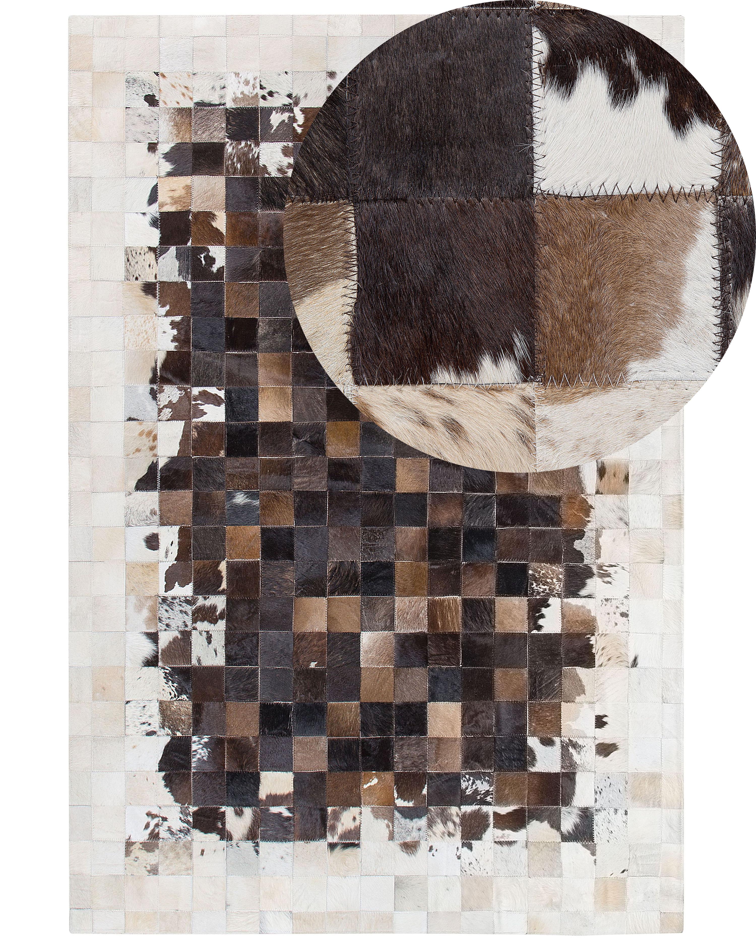 Rug OKCULU Brown 140 x 200 cm Leather