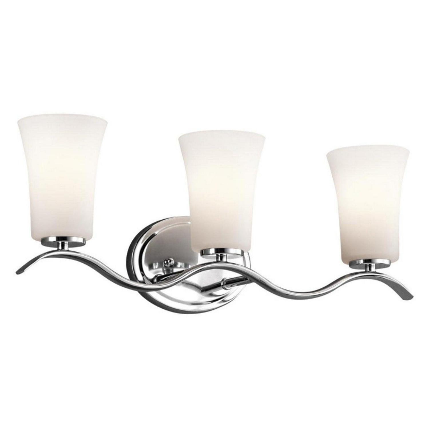 3 Light Bath Vanity Approved For Damp Locations With Transitional Inspirations 23 Inches Wide-Olde Bronze Finish-Incandescent Lamping Type Kichler