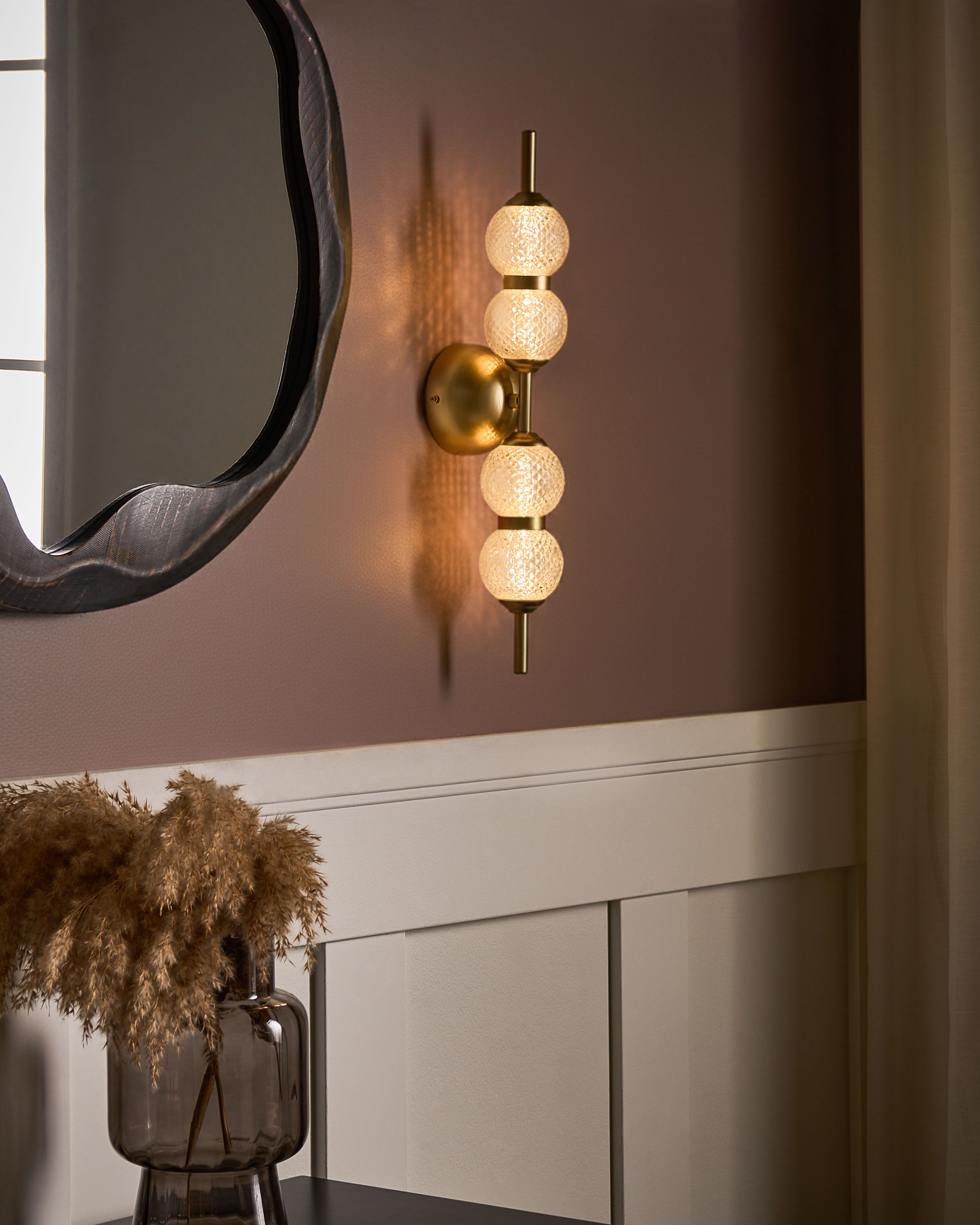 LED Wall Lamp ARAS Glass Gold
