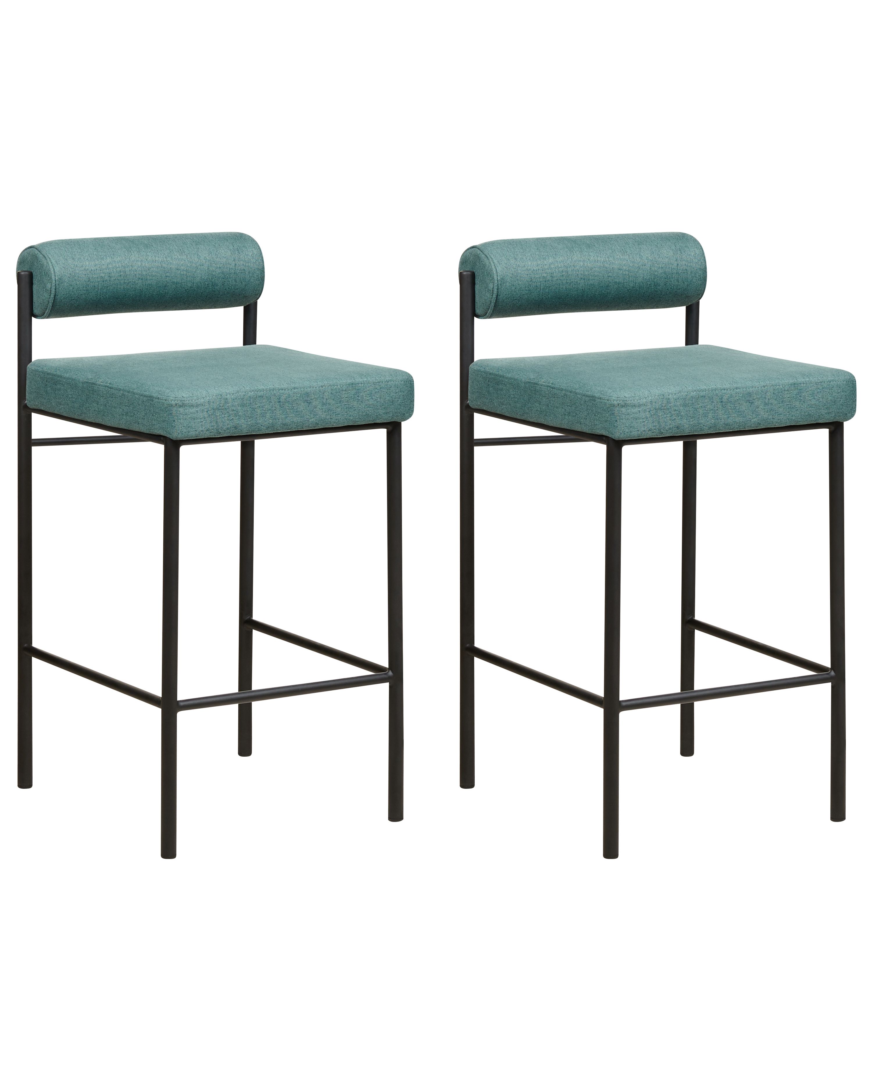 Set of 2 Bar Chairs AMAYA Teal