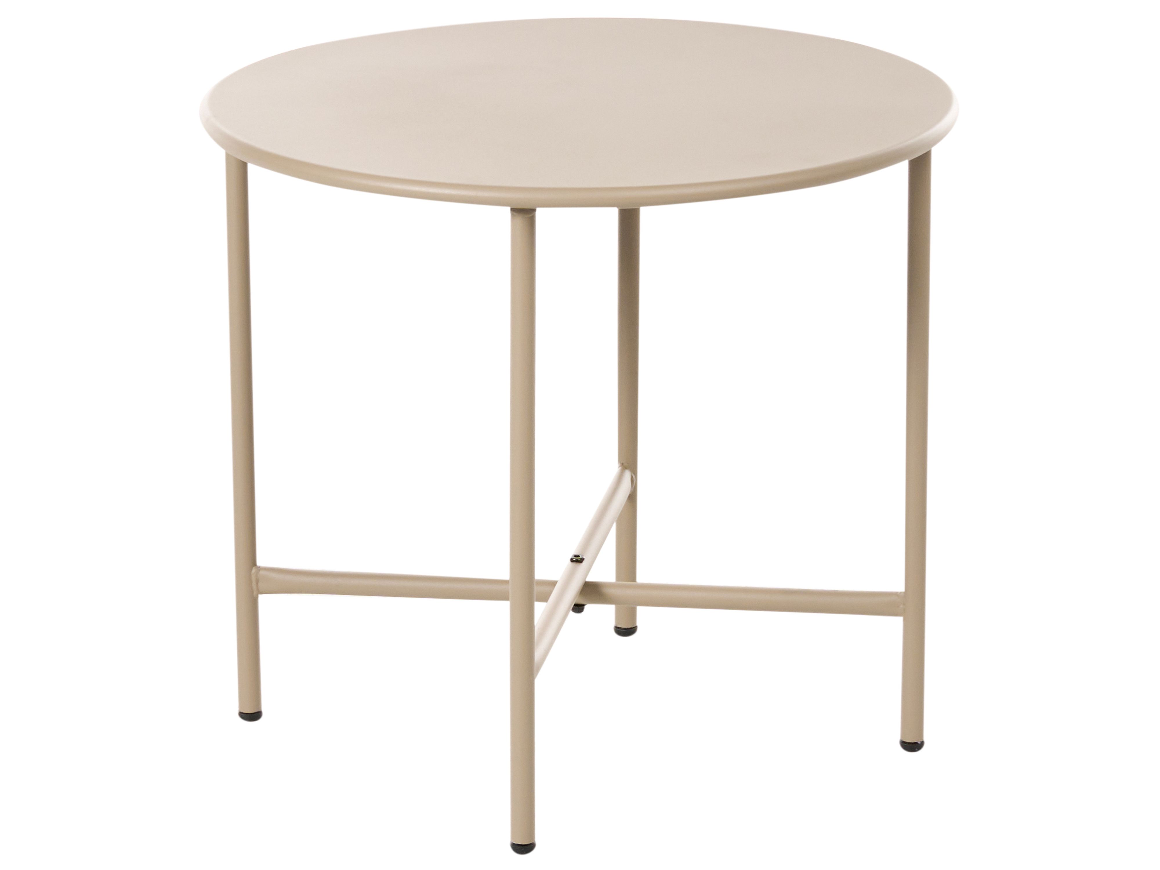 Bistro Table OVARO 50 cm 50 cm Metal Beige