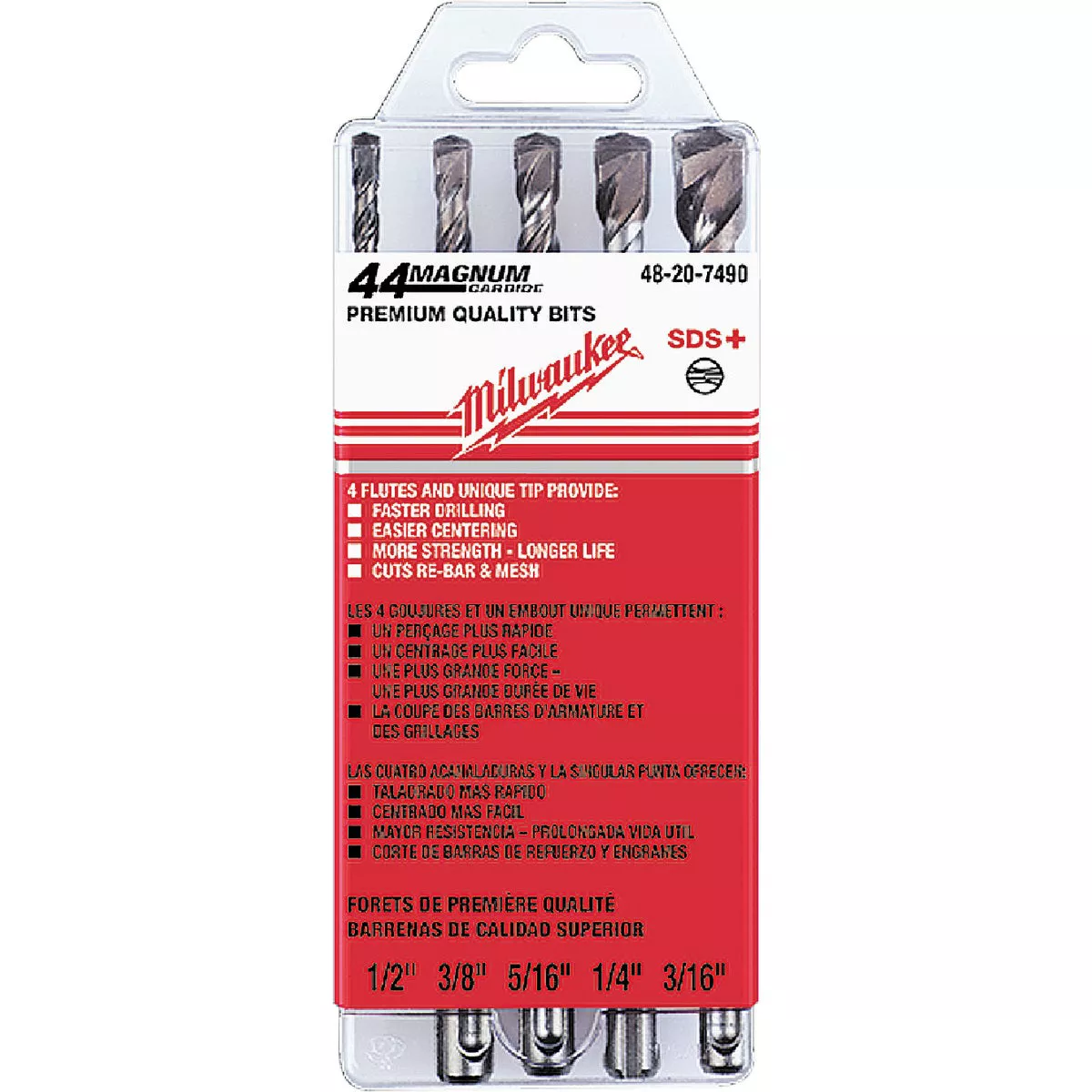Milwaukee SDS-PLUS Rotary Hammer Drill Bit Set (5-Pieces)