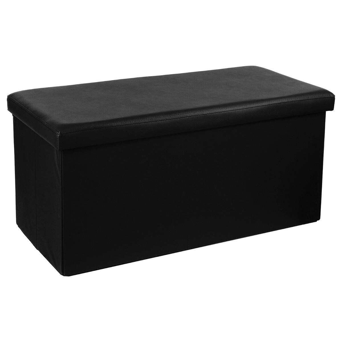 Double folding pouf Black
