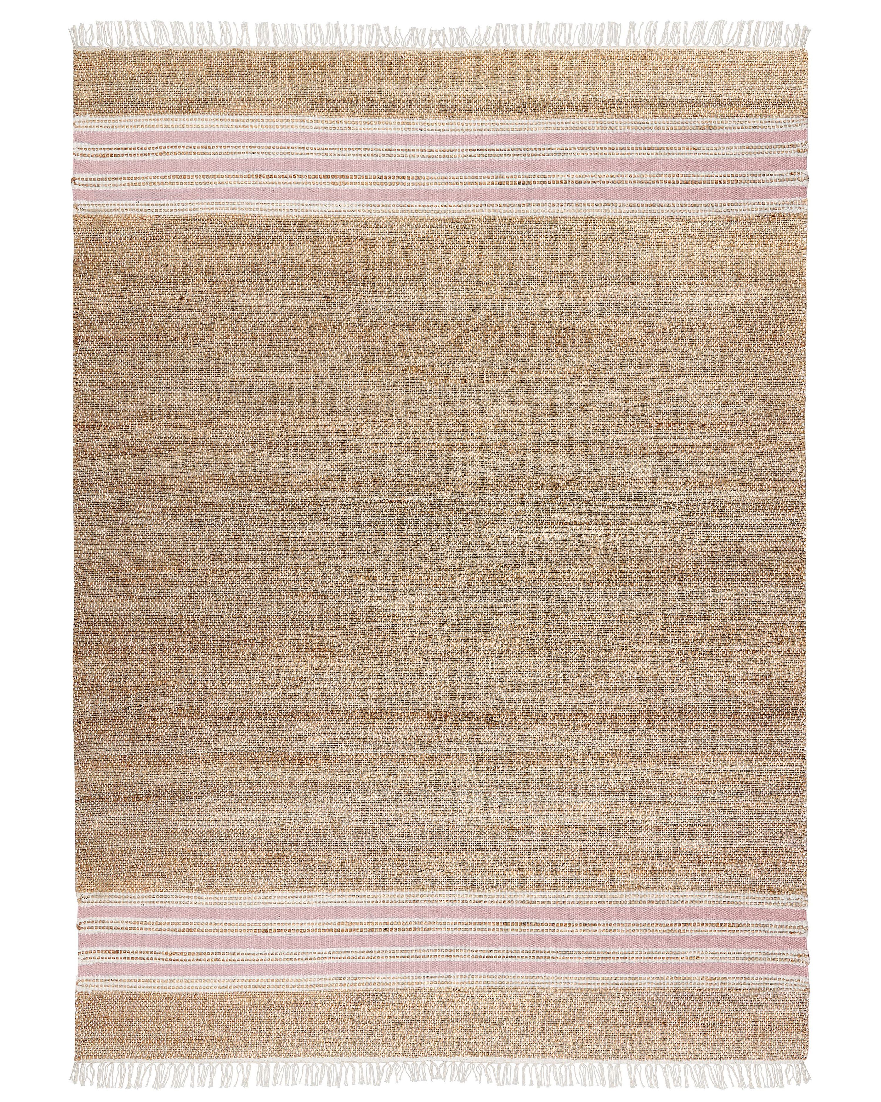 Rug MIRZA Pastel Pink 160 x 230 cm Jute