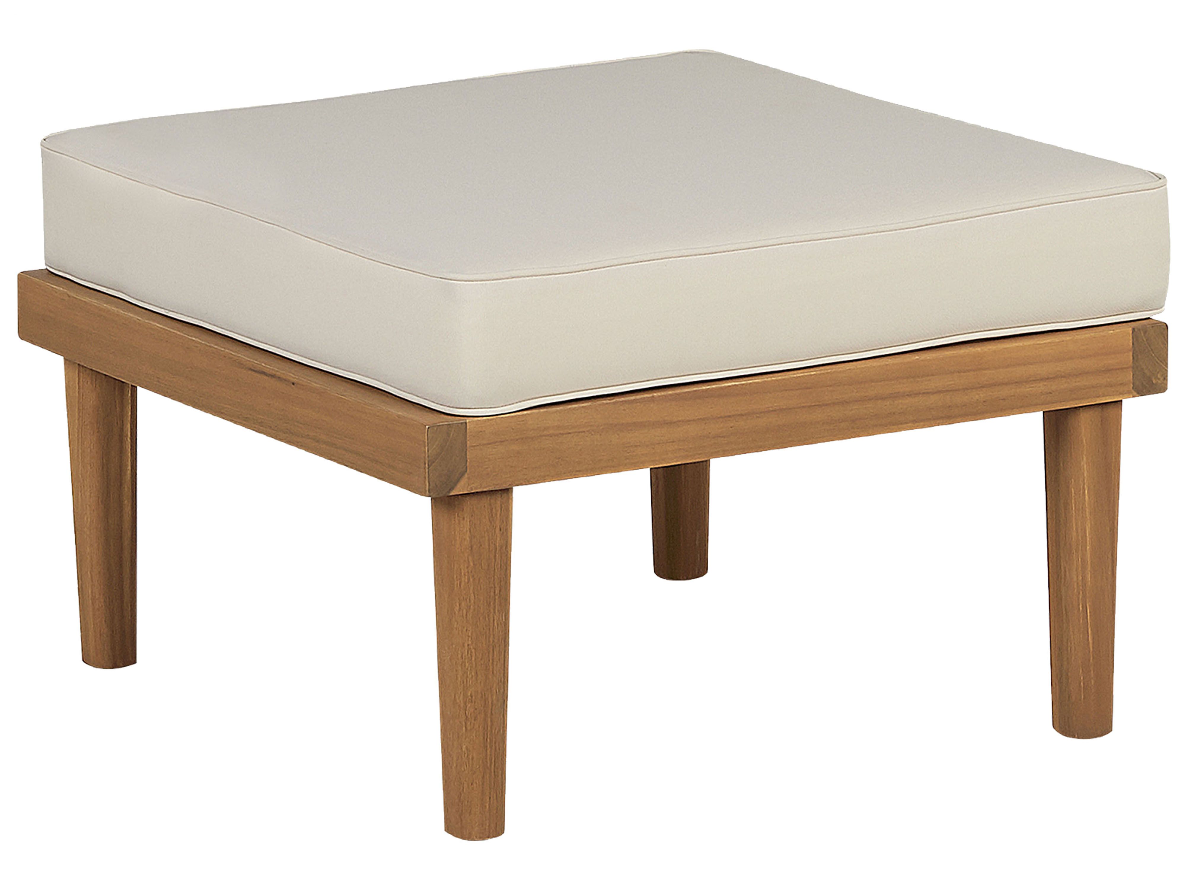 Garden Ottoman BARATTI Acacia Wood Brown