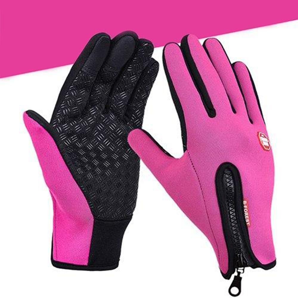 Warme Touchscreen Winterhandschoenen met Antislipontwerp – Zwart, Paars-Rood, Blauw